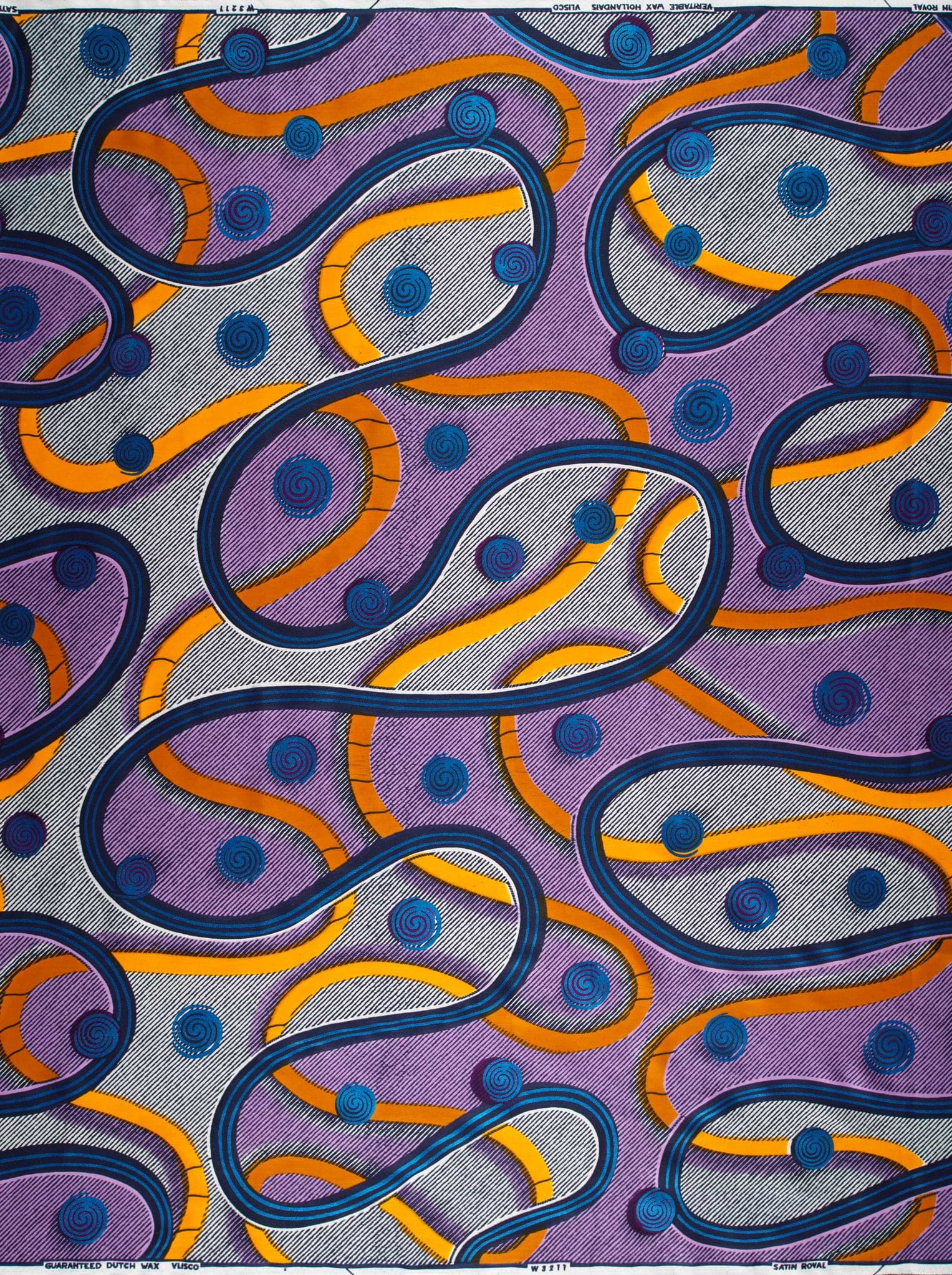 Vibrant purple orange navy blue satin royal vlw3211.007