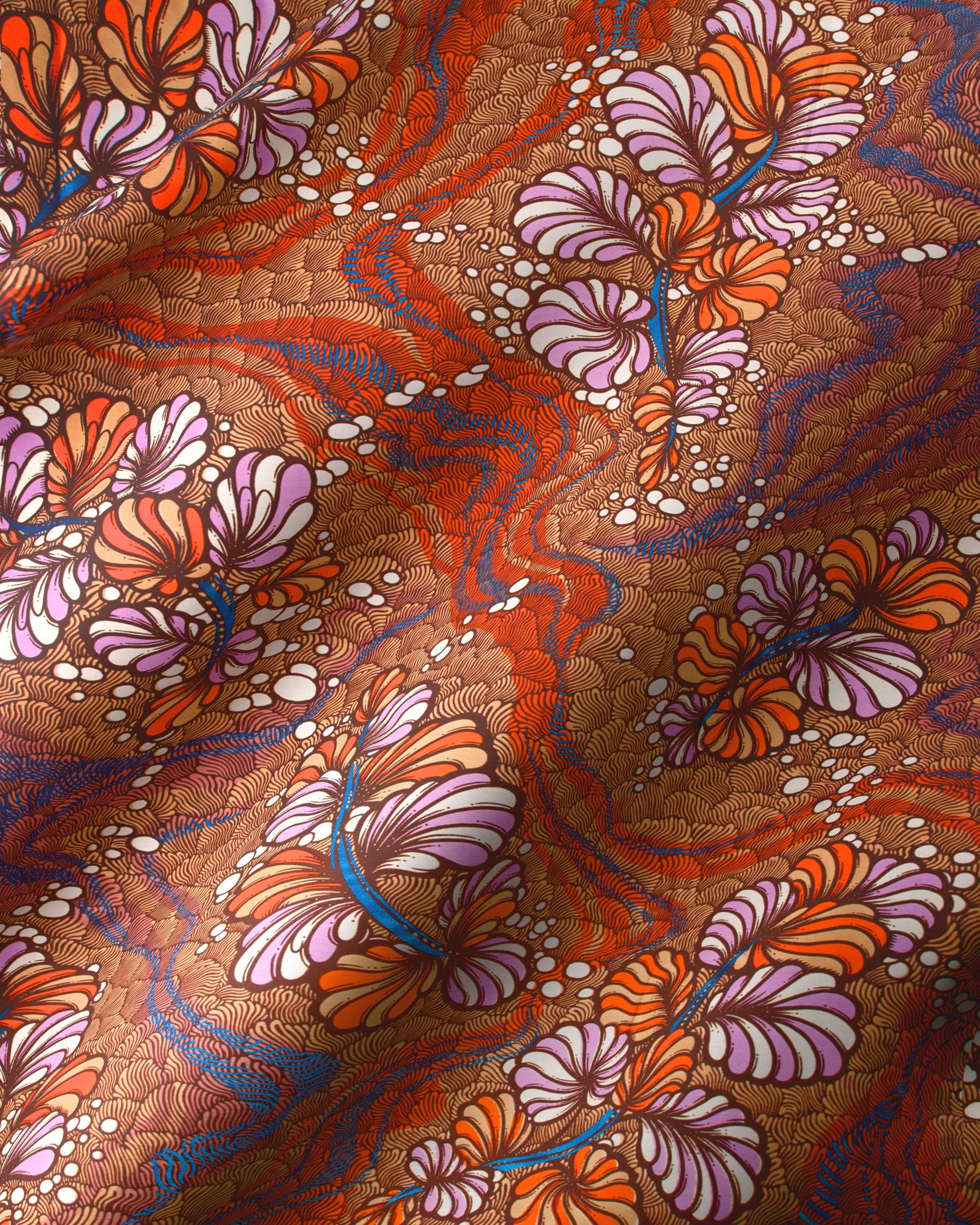 Richly textured fabric vibrant pattern satin royal vlw3532.006
