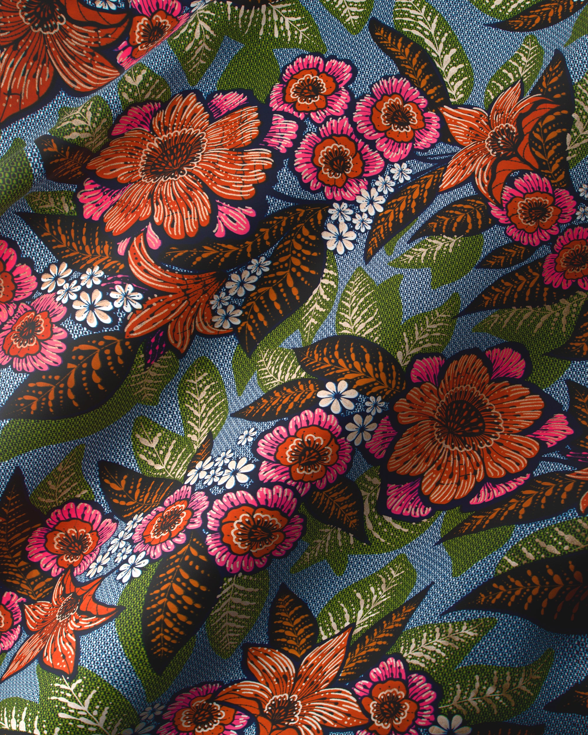 Blue denim fabric adorned vibrant satin royal vlw4754.004