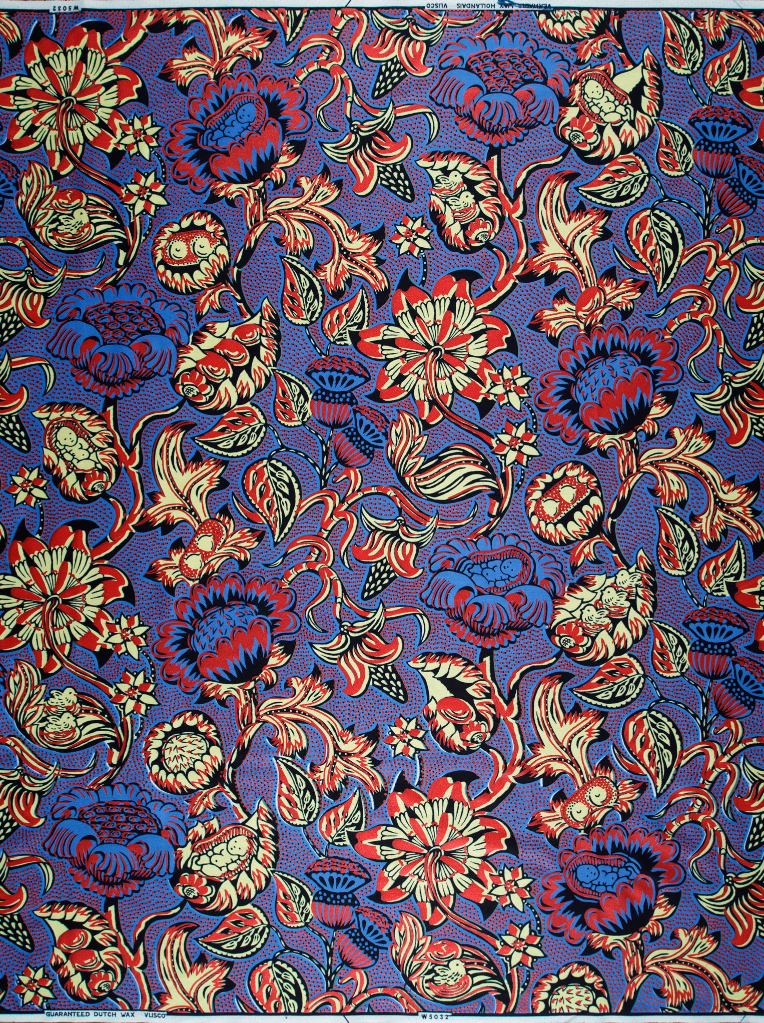 Wax Hollandais | VLW5032.012 | Red Embellished