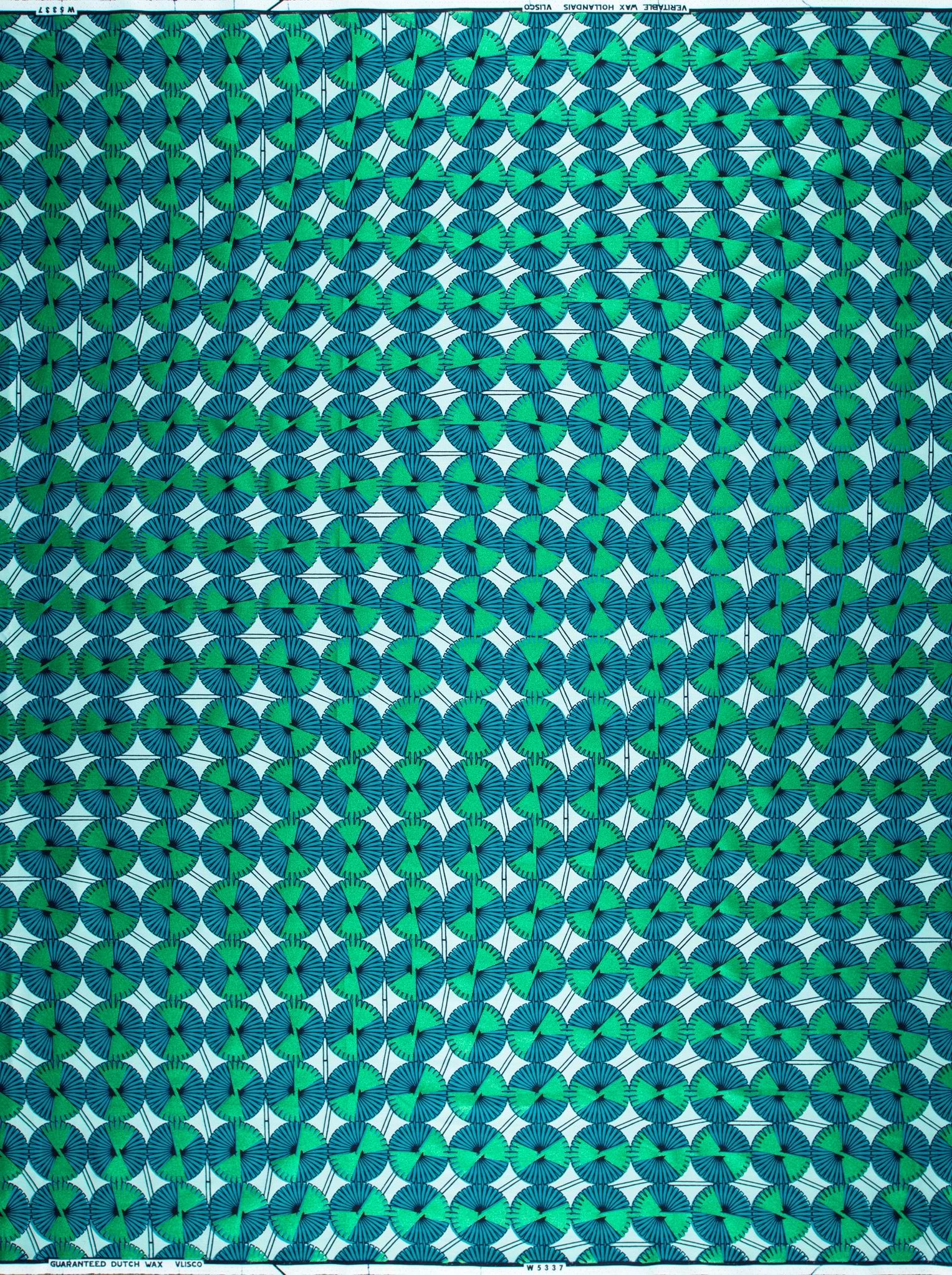 Wax Hollandais | VLW5337.042 | Emerald Green Embellished