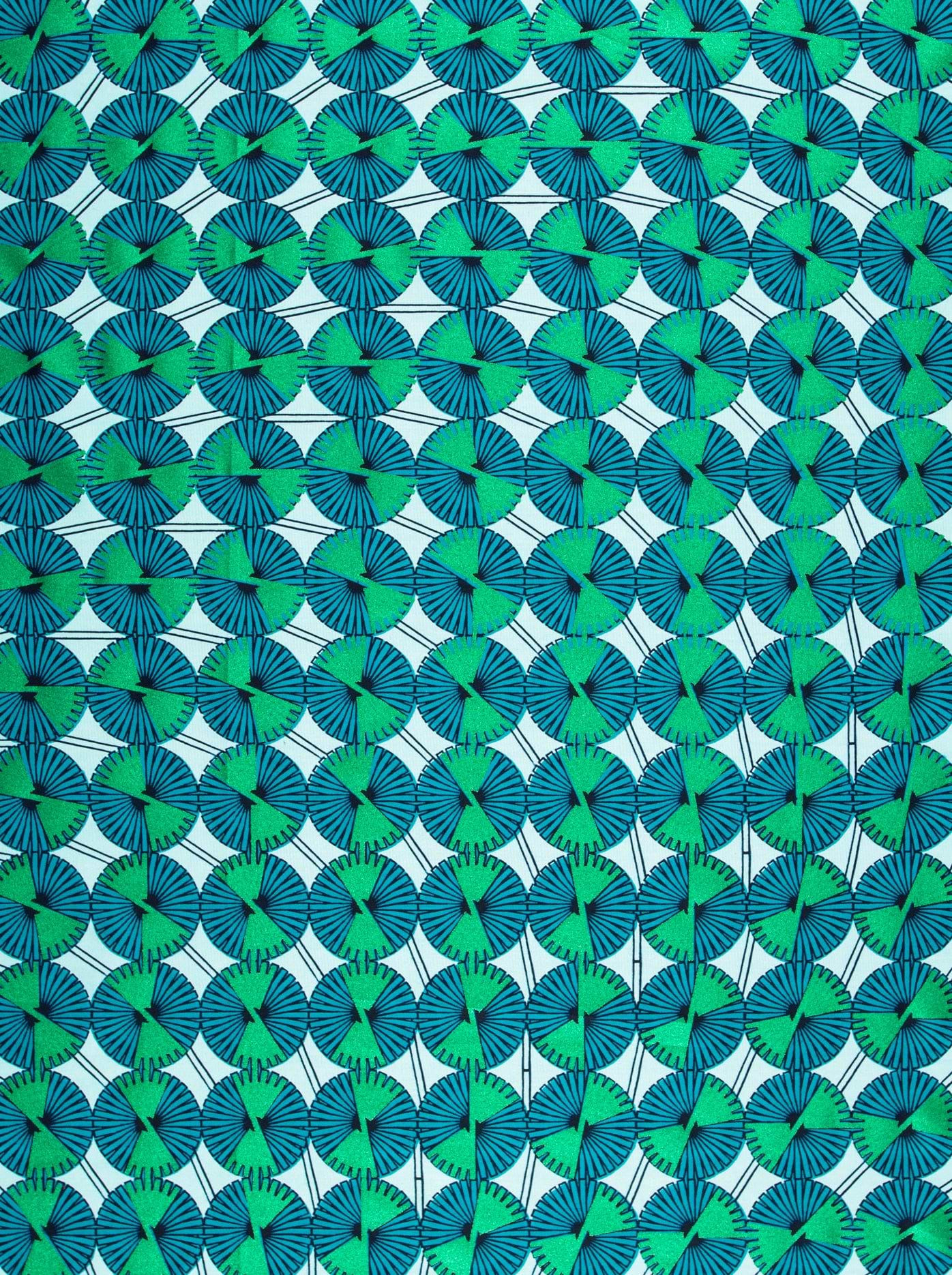 Wax Hollandais | VLW5337.042 | Emerald Green Embellished