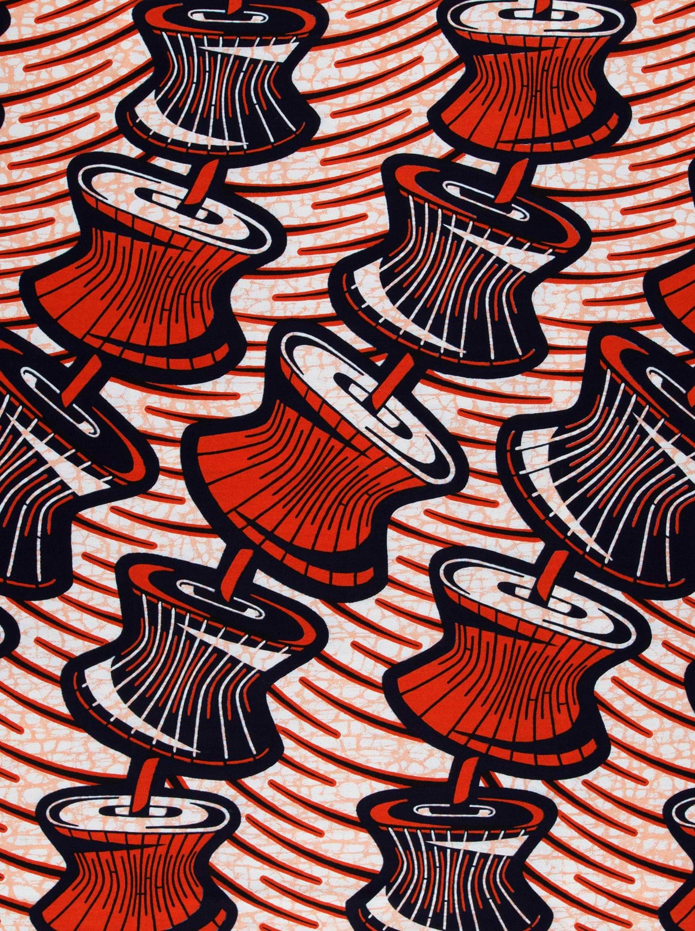 Red black illustrated spools thread wax hollandais vlw6165.007
