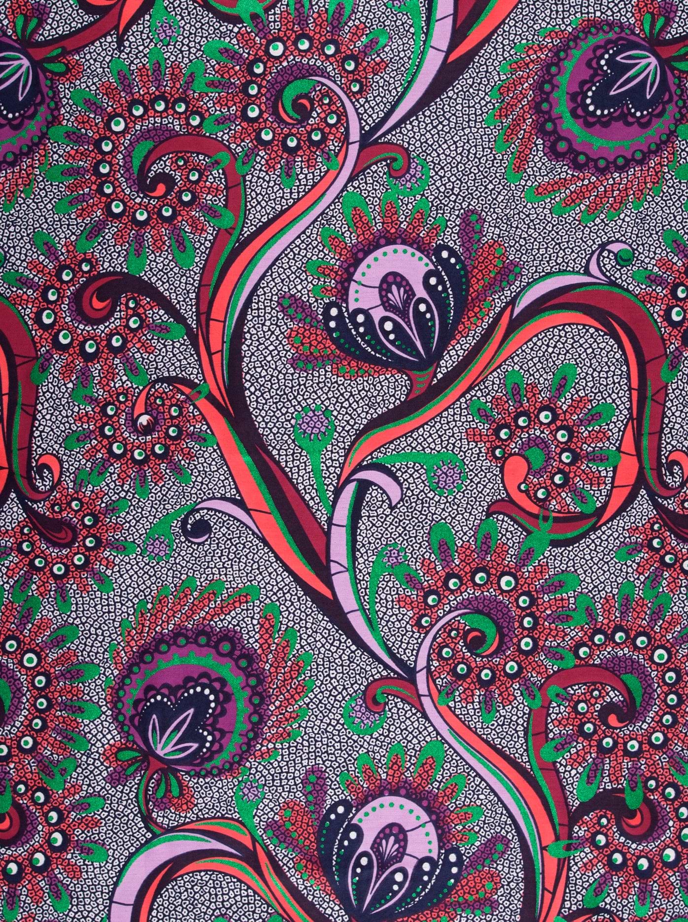 Vibrant intricate paisley-patterned fabric bold satin royal vlw7064.004