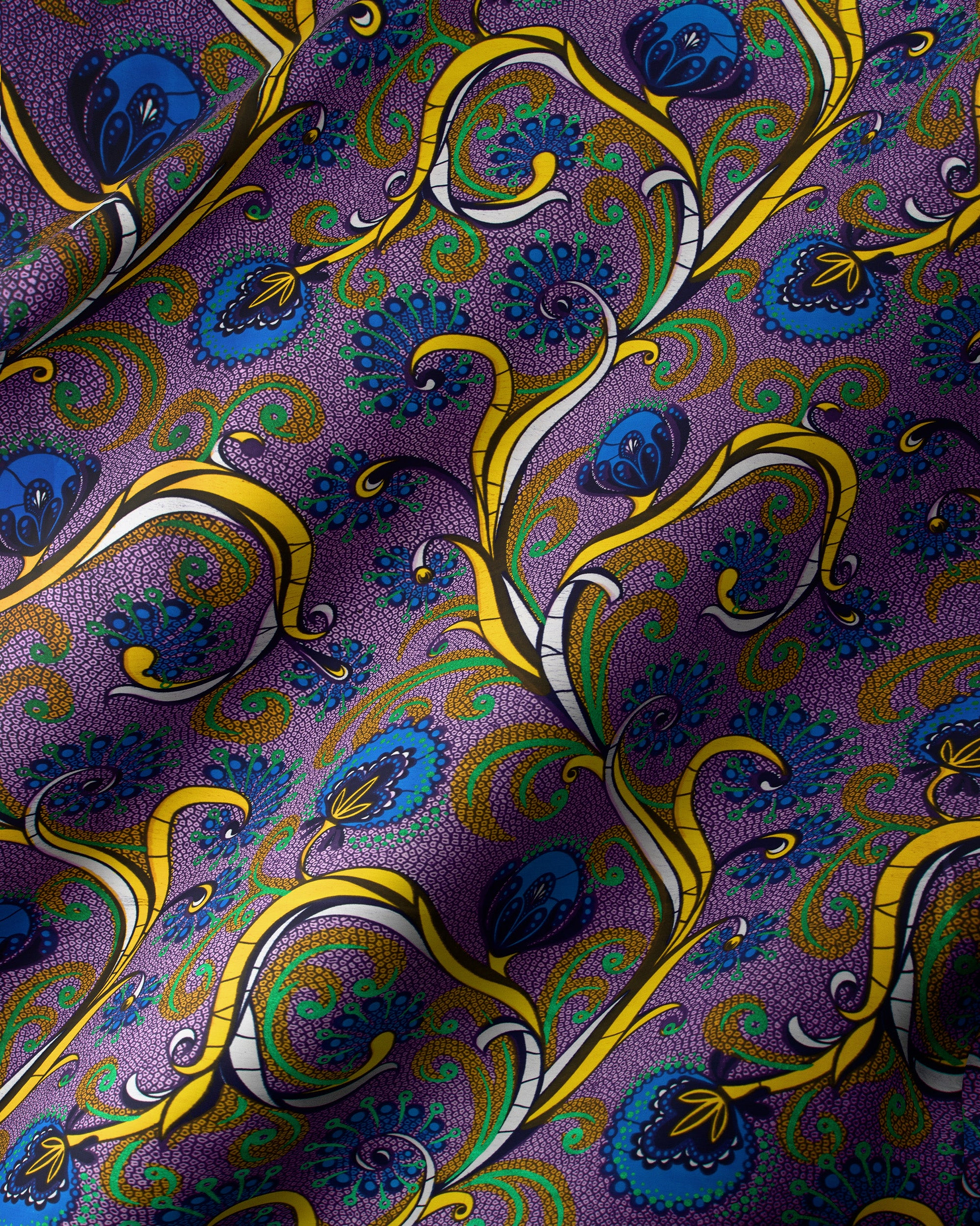 Vibrant purple fabric bold yellow satin royal vlw7064.006
