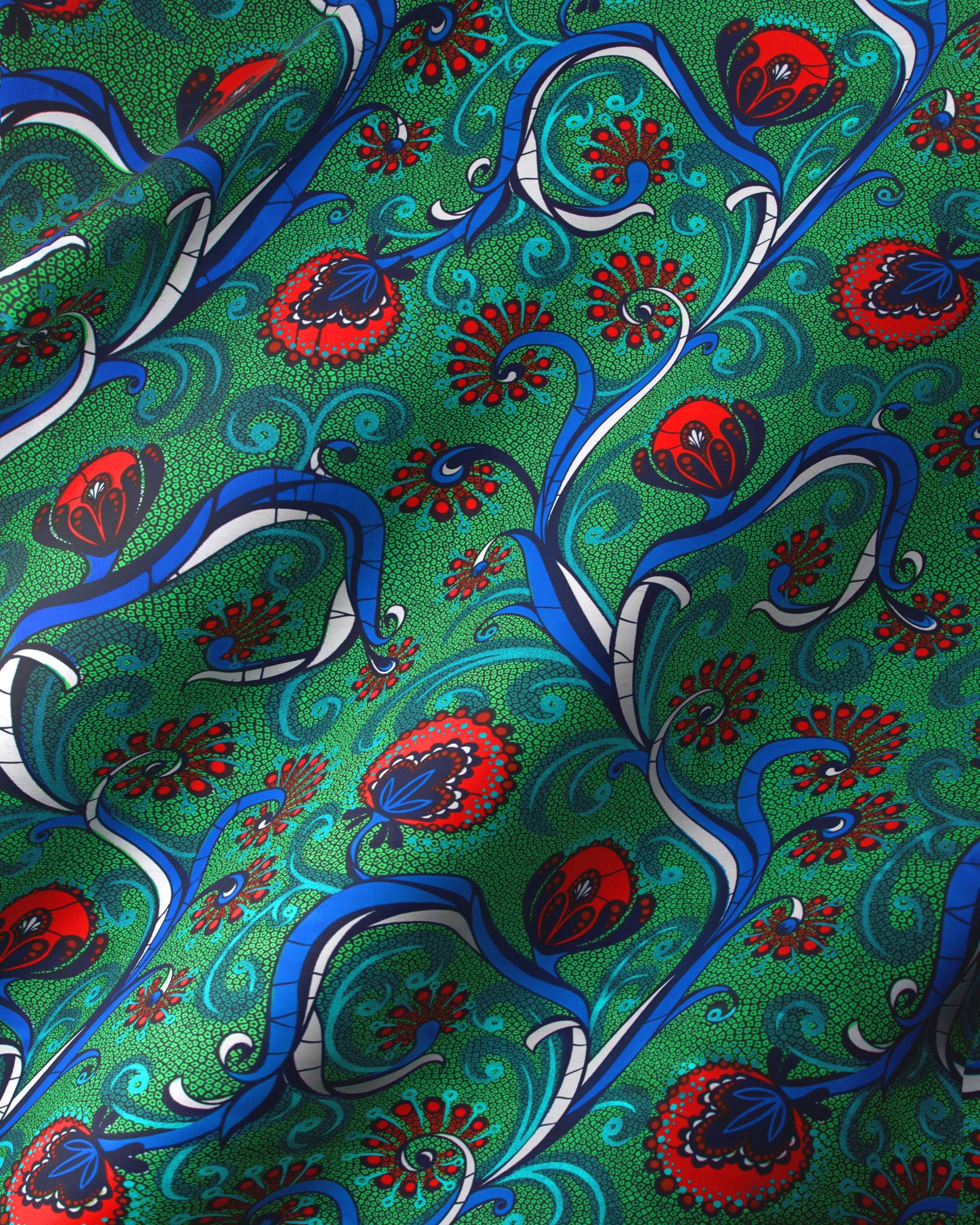 Vibrant green fabric adorned bold satin royal vlw7064.008
