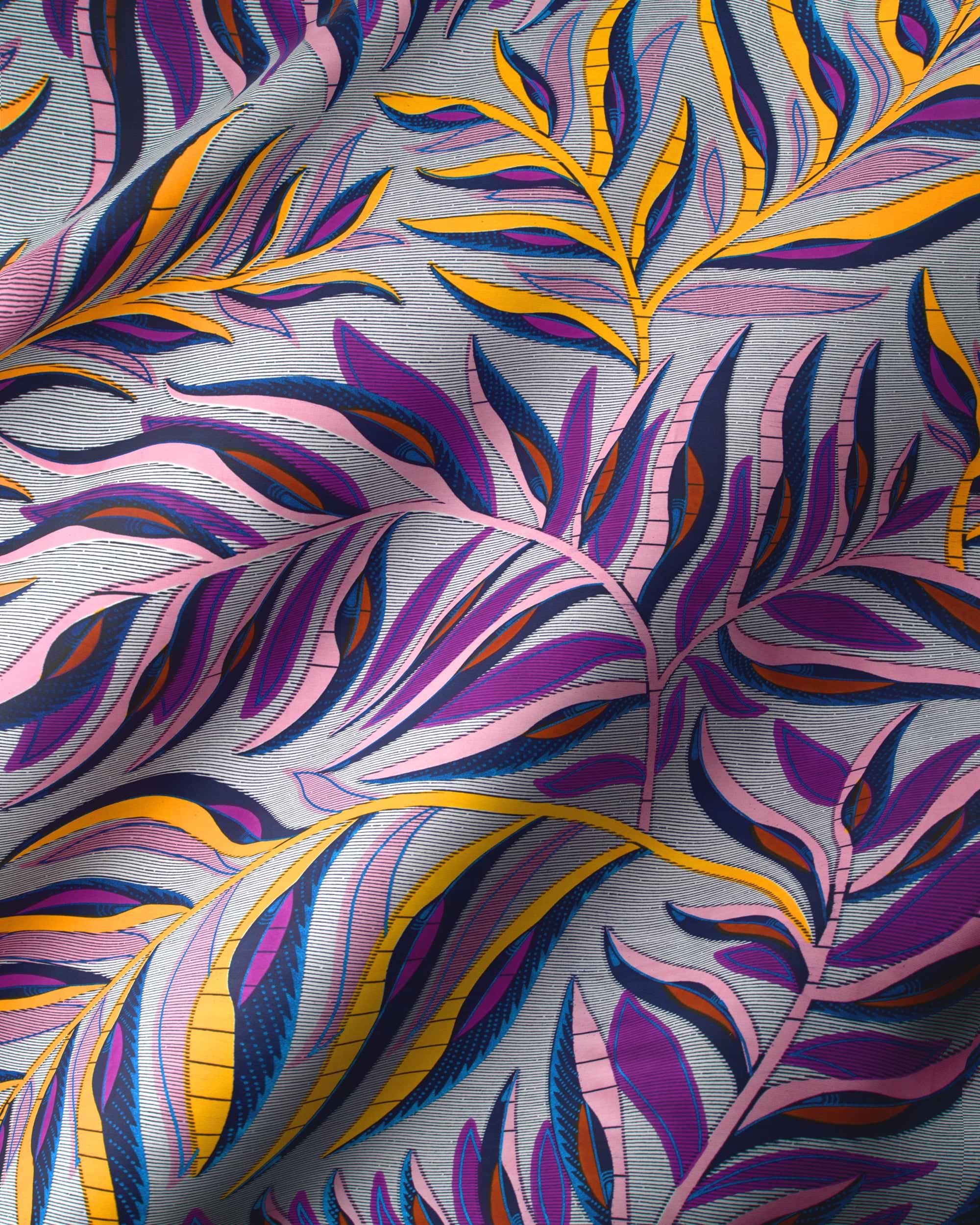 Vibrant intricately patterned scarf stylized satin royal vlw7906.008