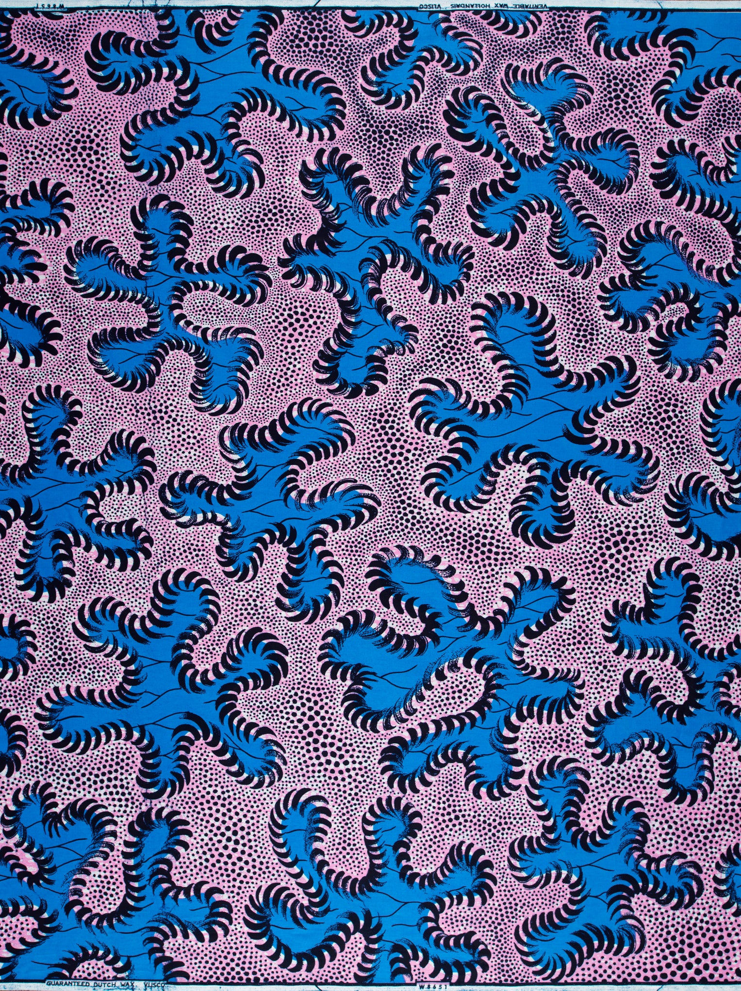 Vibrant blue pink african print wax hollandais vlw8651.003