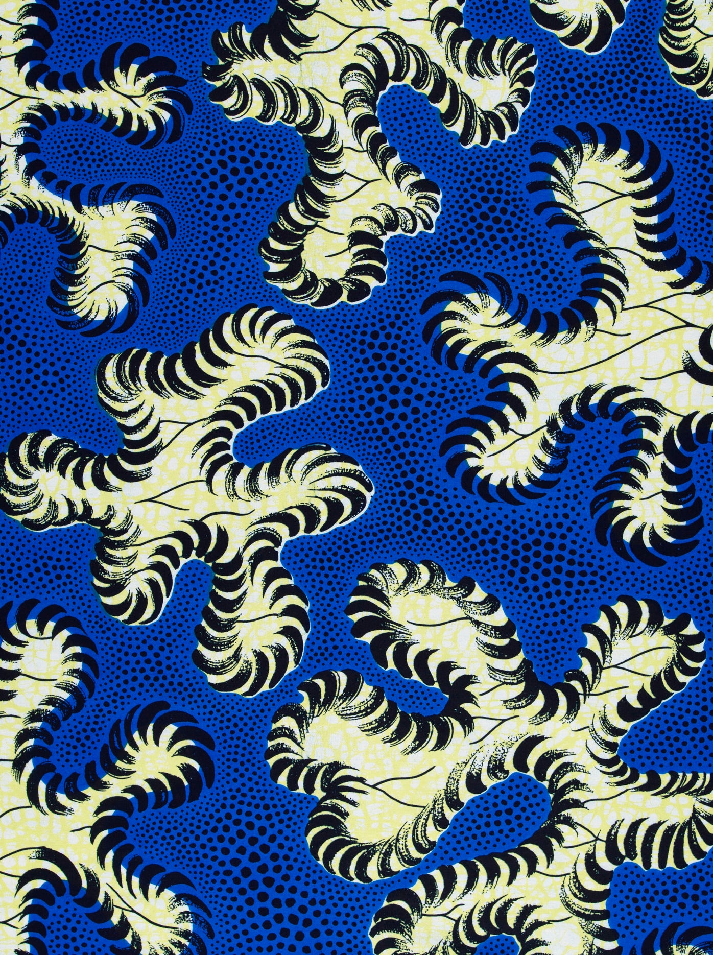 Vibrant blue african print fabric wax hollandais vlw8651.005