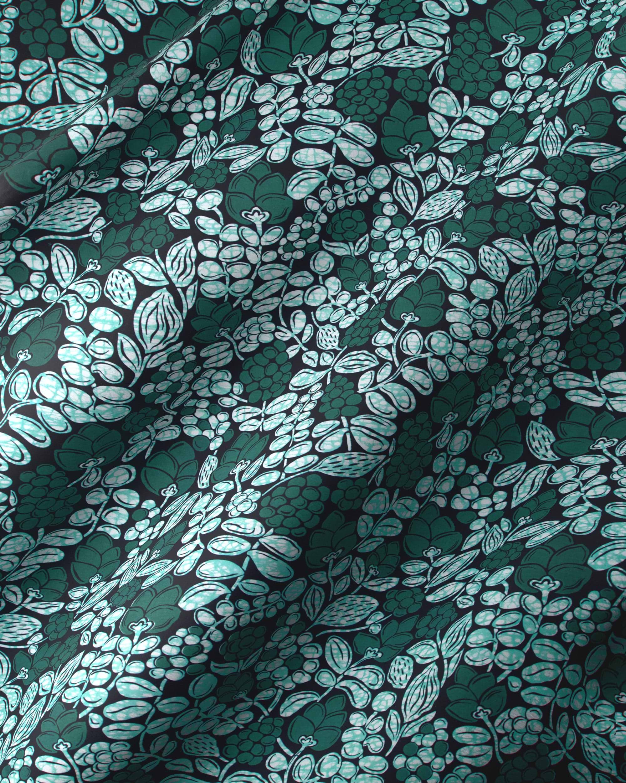 Dark green fabric pattern light wax hollandais vlw9431.001