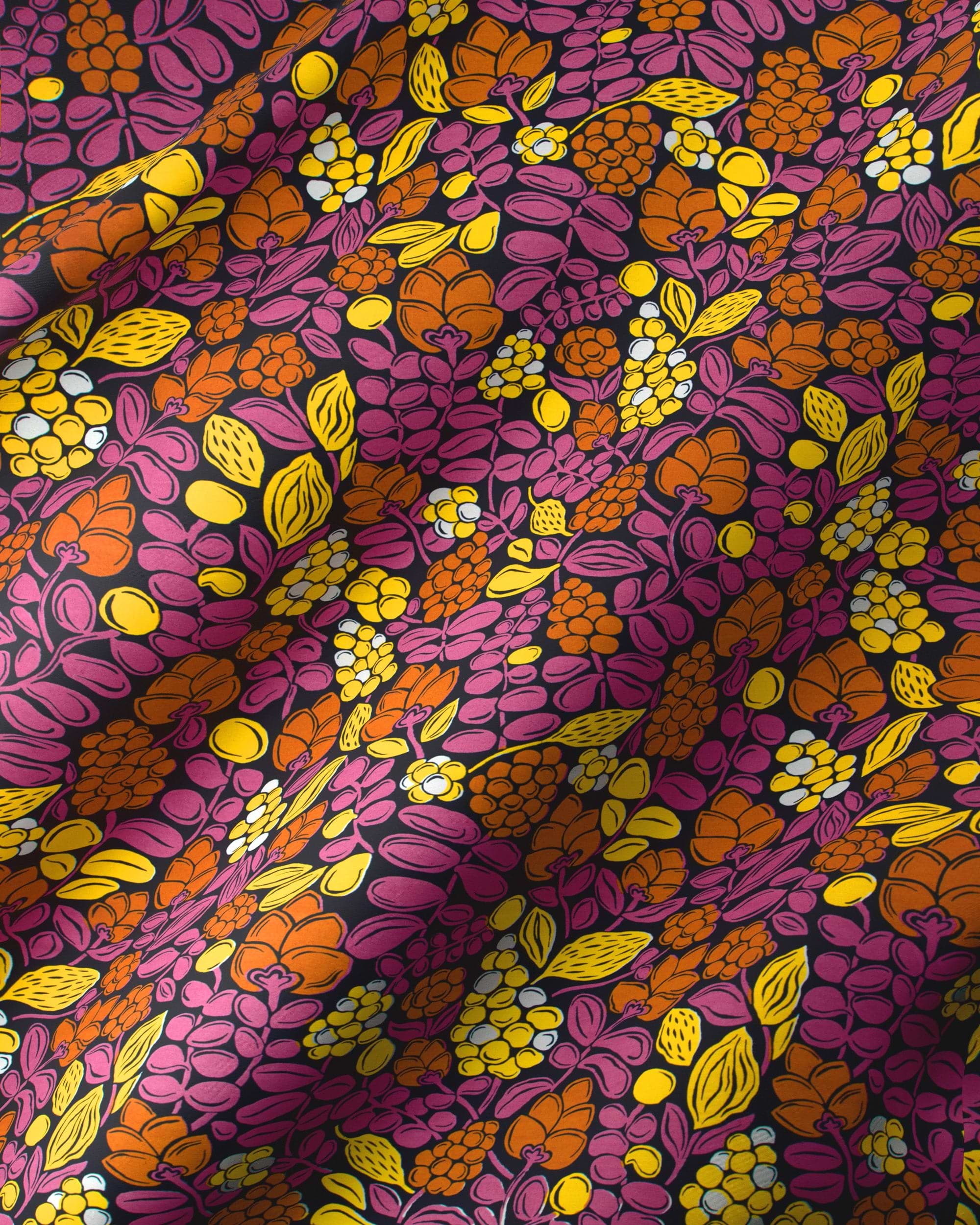 Vibrant floral fabric bold purple wax hollandais vlw9431.006