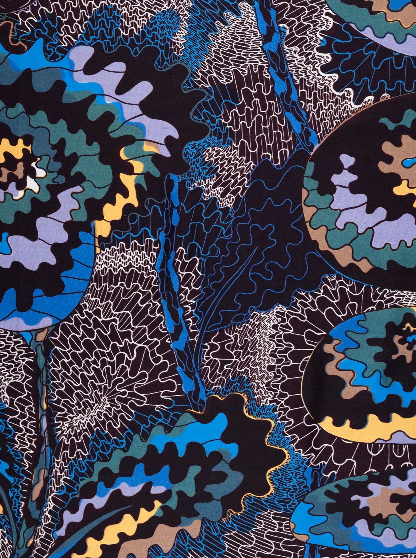 Vibrant abstract fabric bold blue wax hollandais vlw9921.003