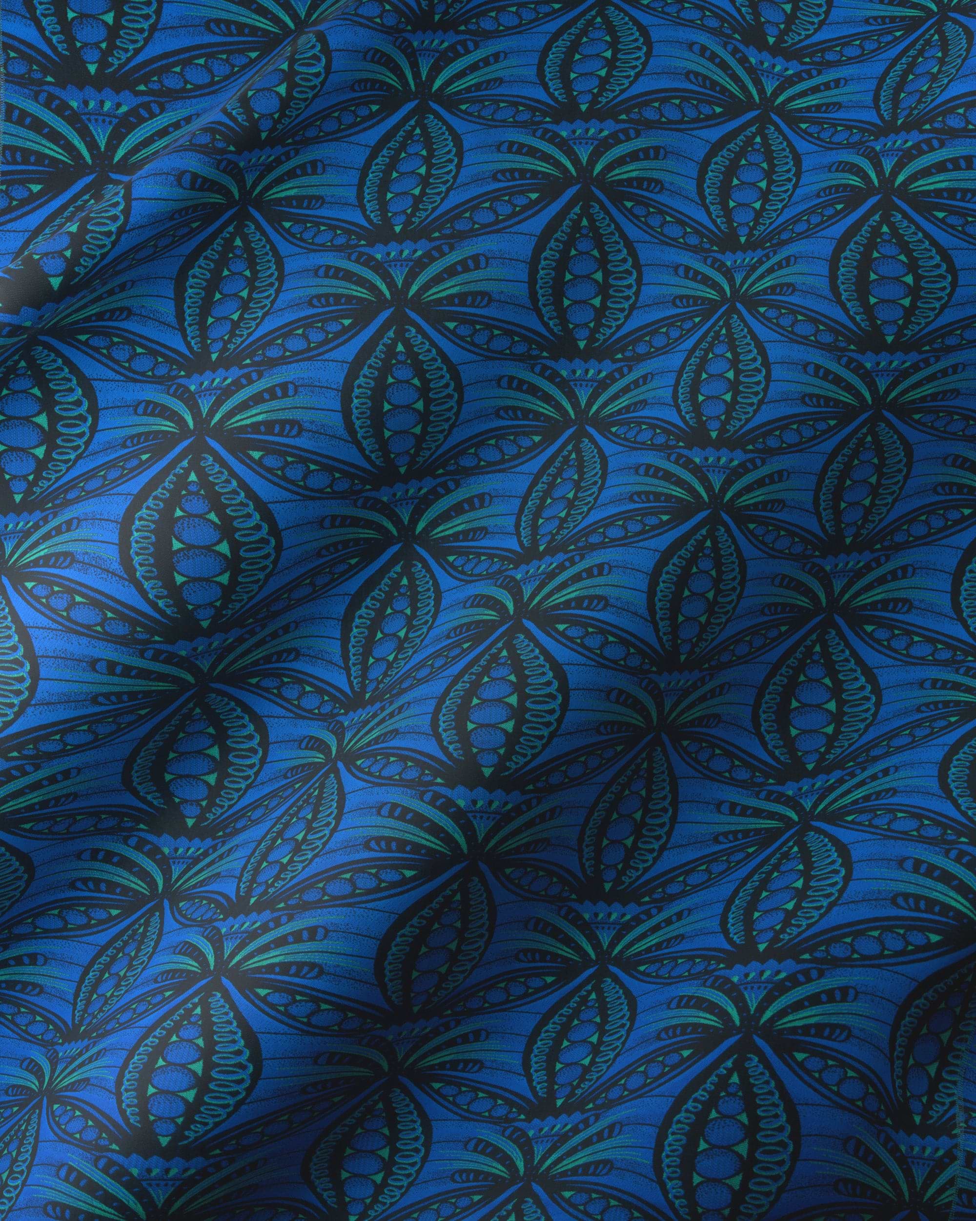 Blue fabric pattern dark teal radiance vlr6990.001