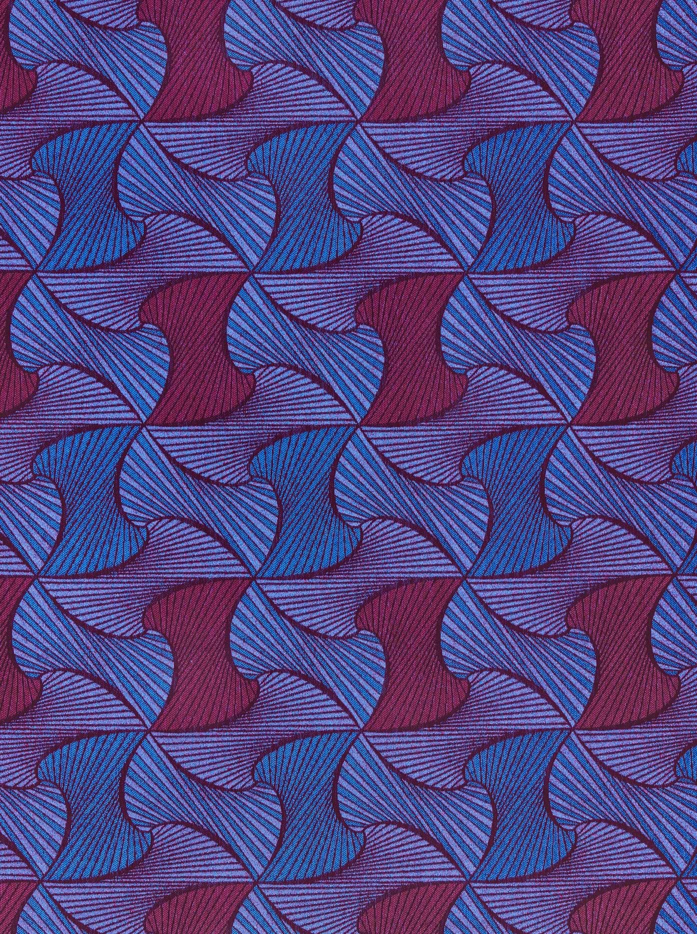 Vibrant blue maroon geometric patterned radiance vlr9969.003