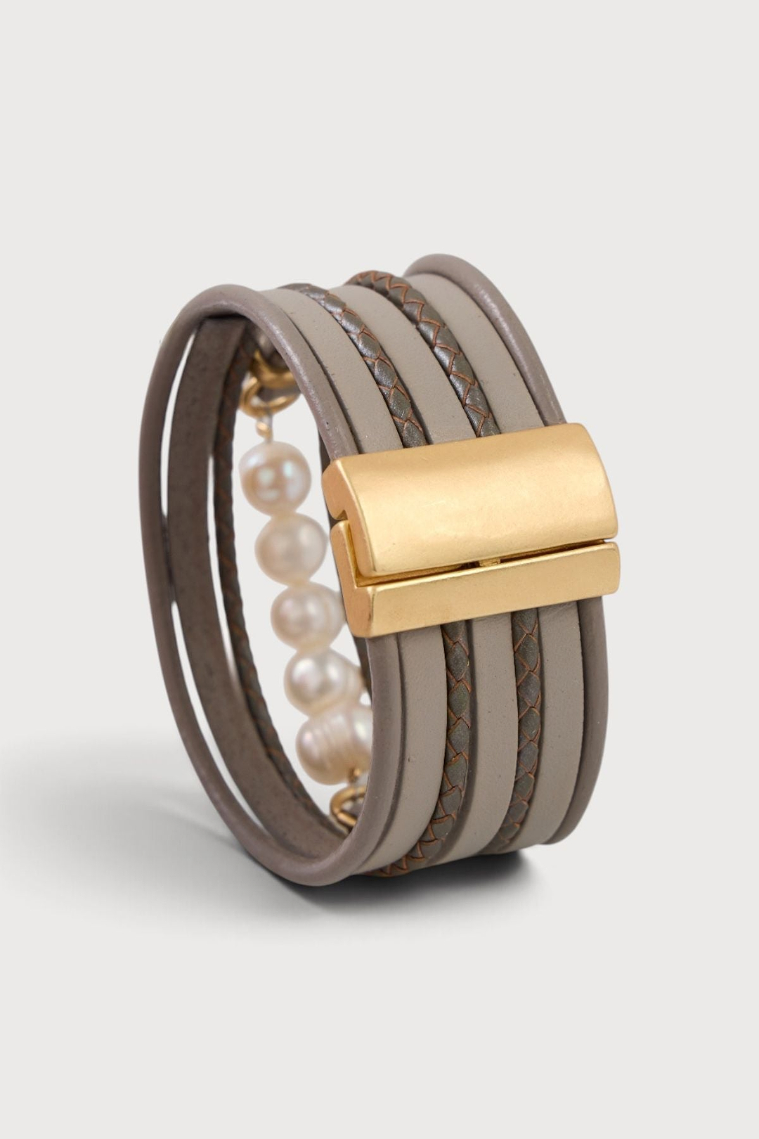 Essential Leather Bracelet - Taupe