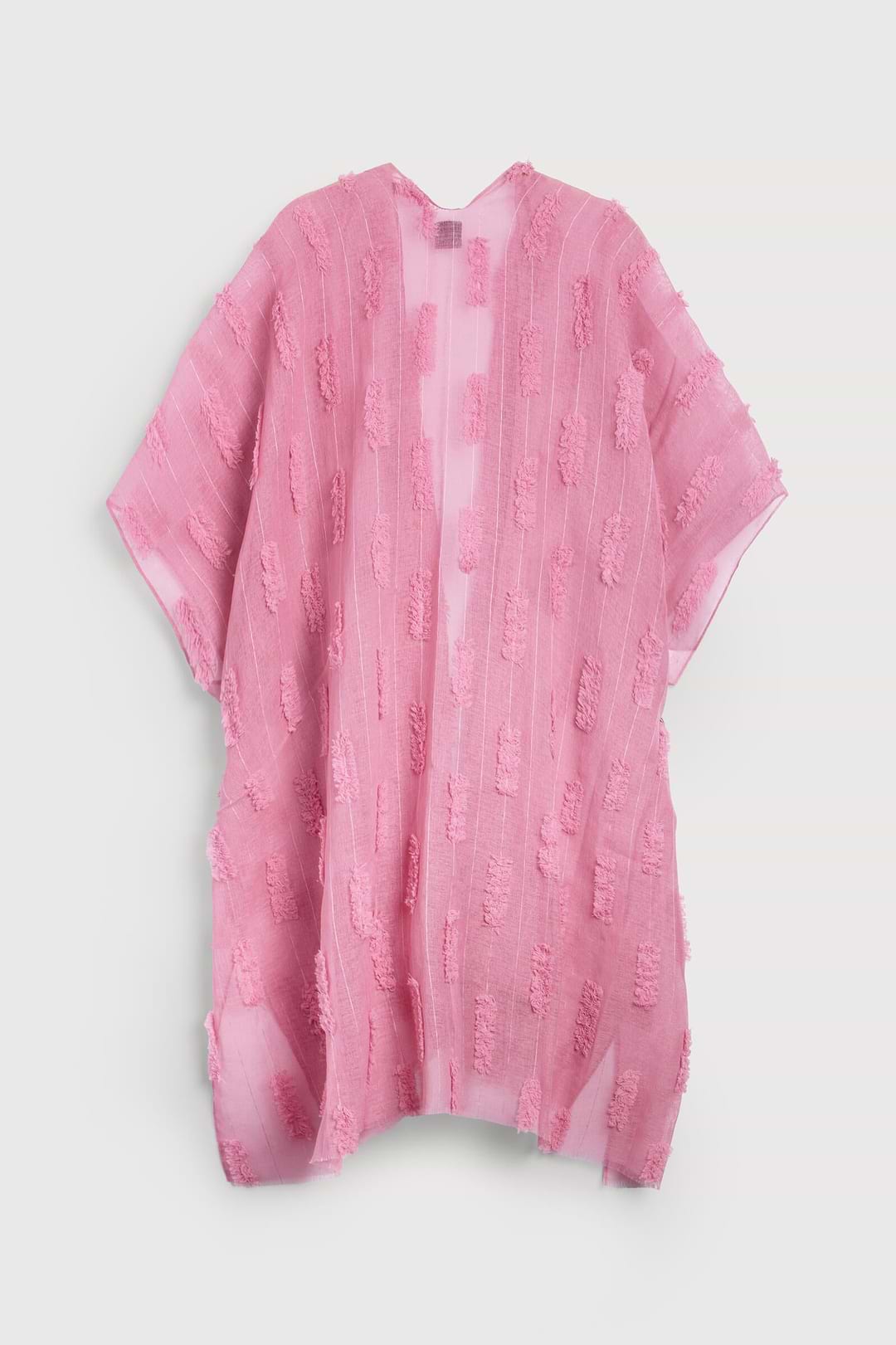 Textured Ruana - Pink