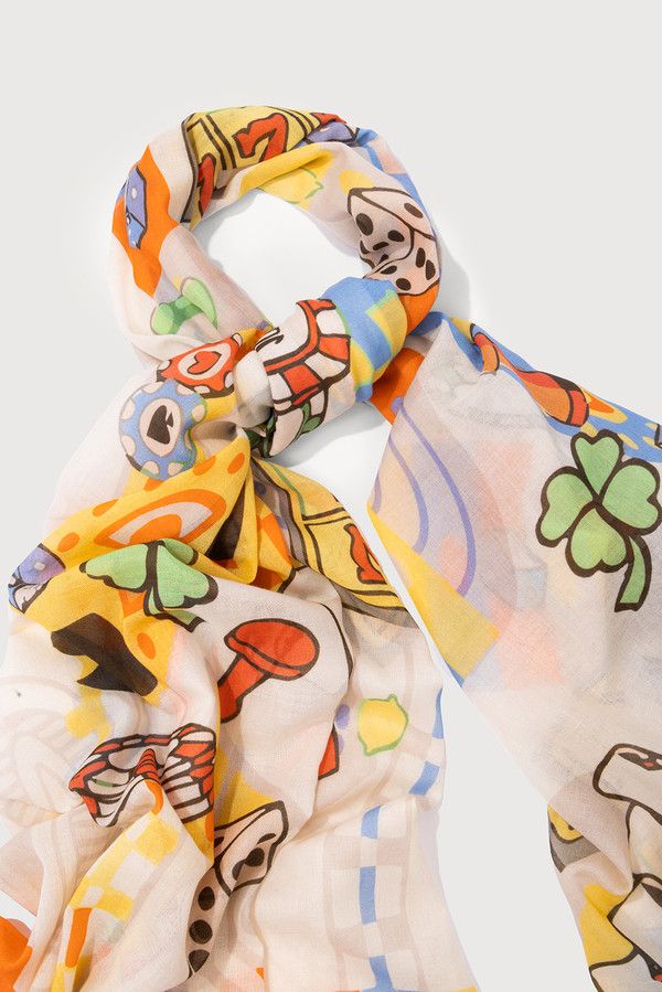 Casino Printed Scarf - Multi