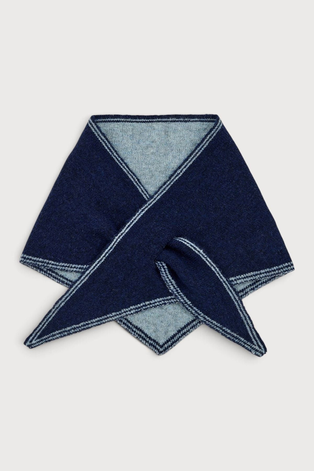 Triangle Pull-Through Scarf - Navy