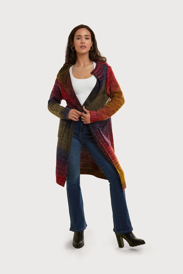 Rainbow Long Cardigan - Multi
