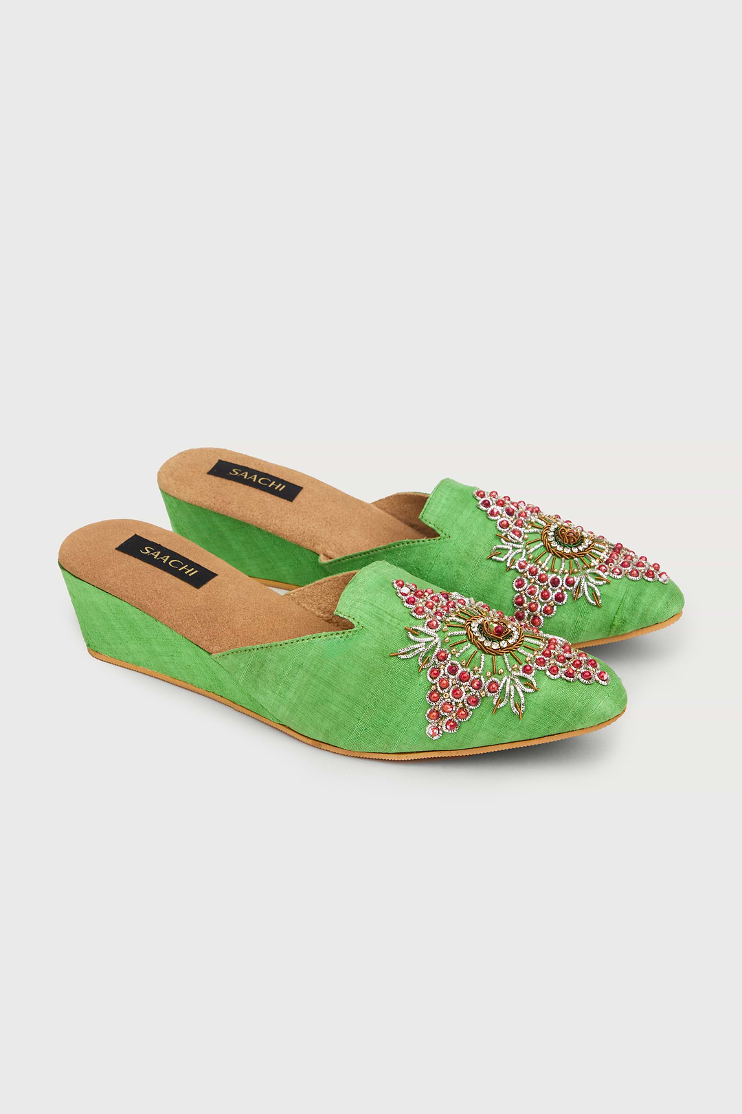 Star Motif Shoe Mule - Lime Green