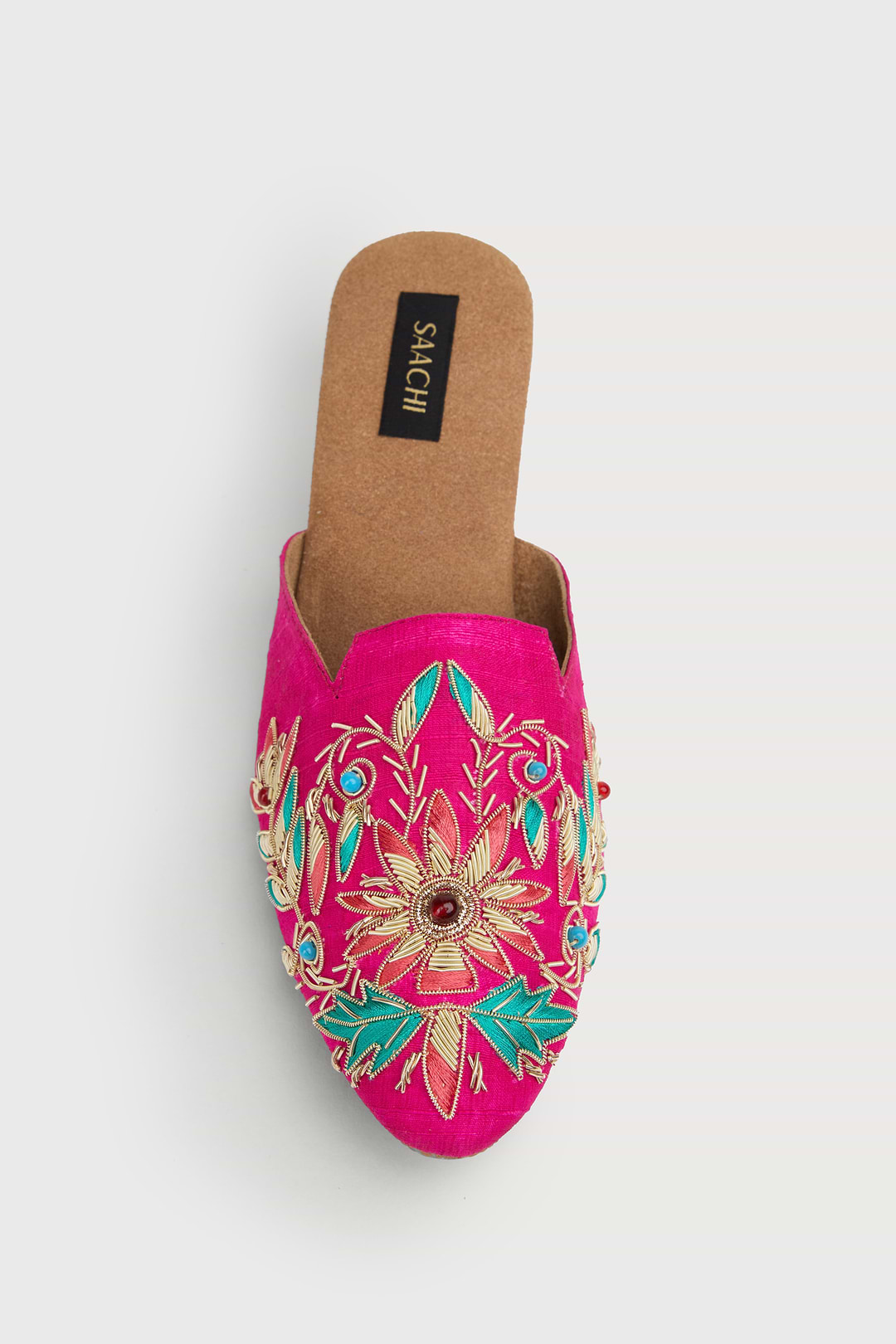Agara Motif Shoe Mule - Fuchsia