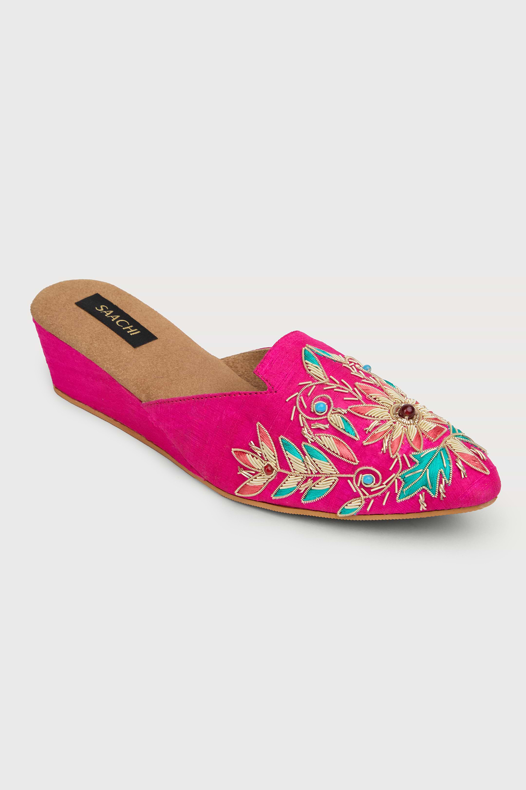 Agara Motif Shoe Mule - Fuchsia
