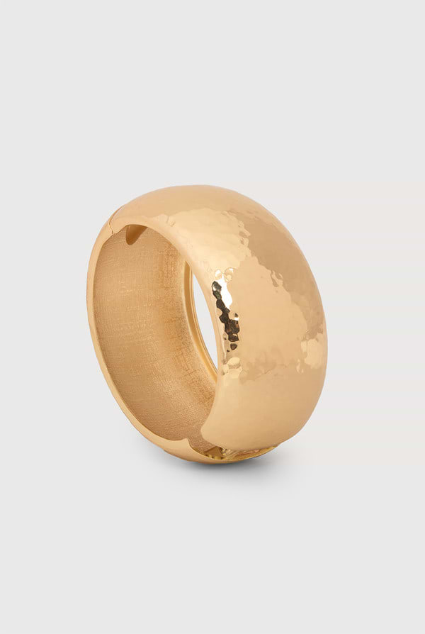 Hammered Metal Bracelet - Gold