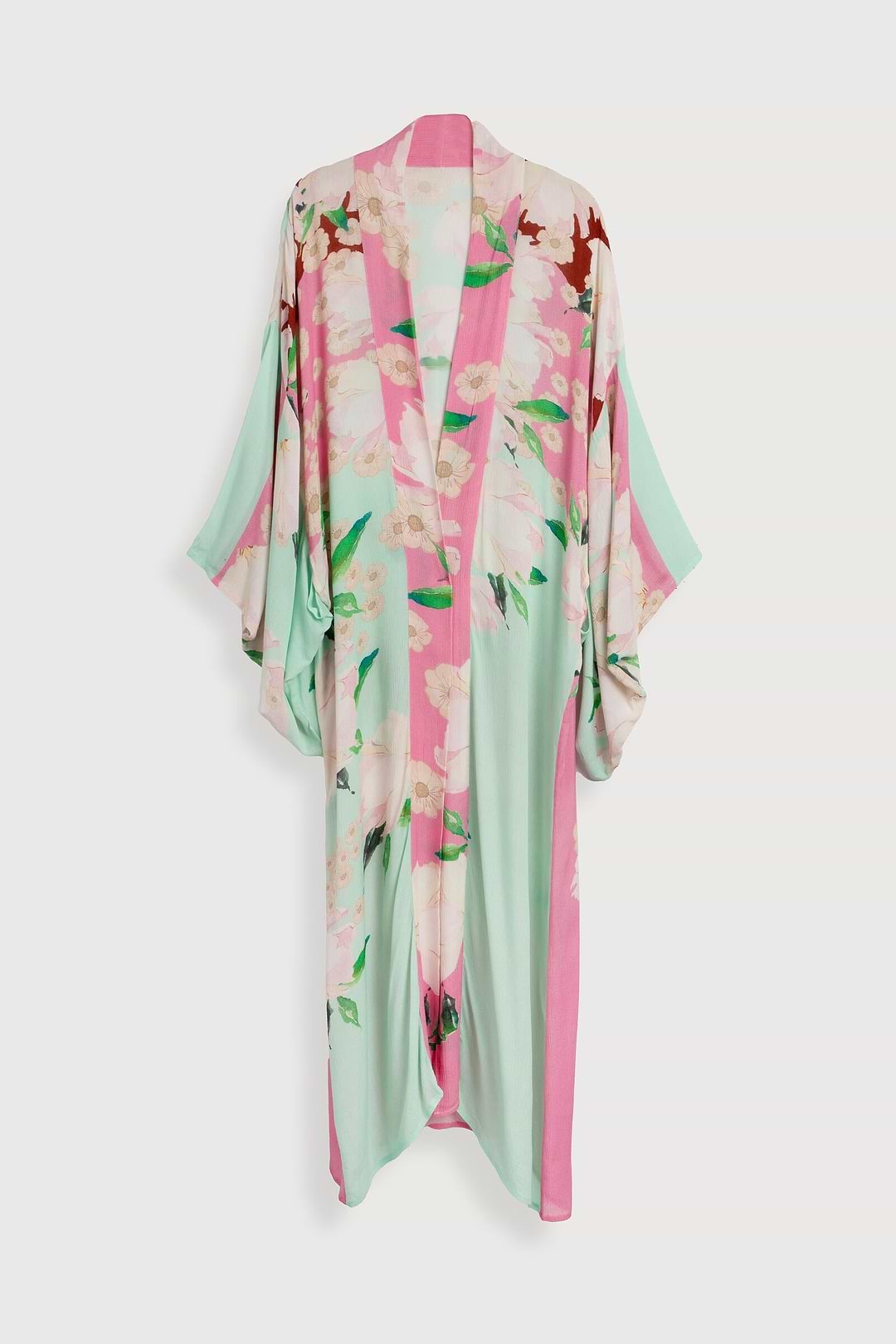 Pastel Petal Floral Kimono - Pink Combo