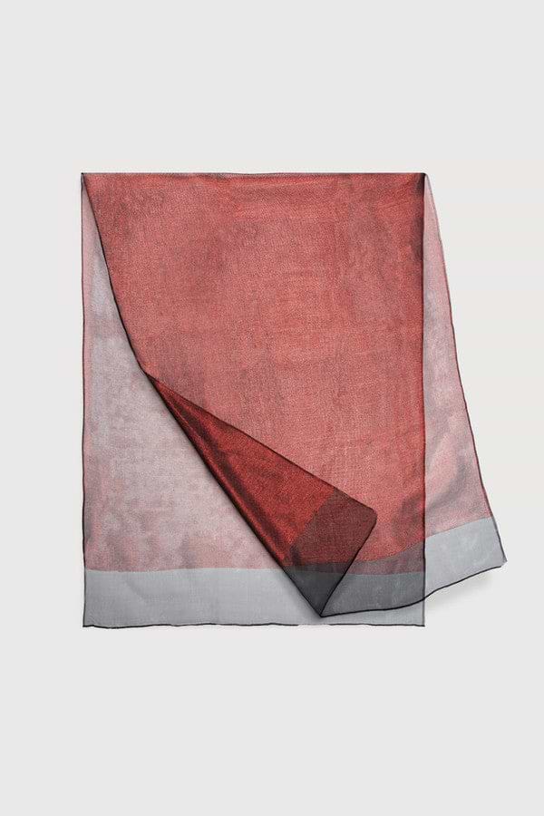Silk Glimmer Scarf - Dark Red