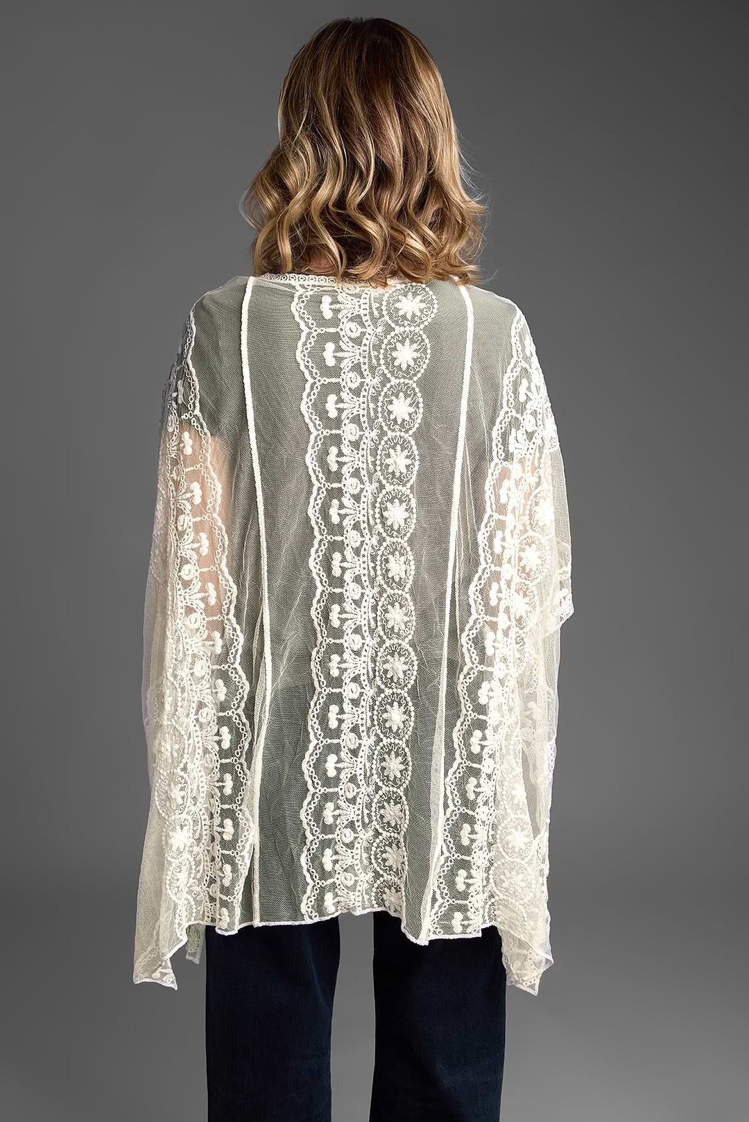 Lace Kimono - White