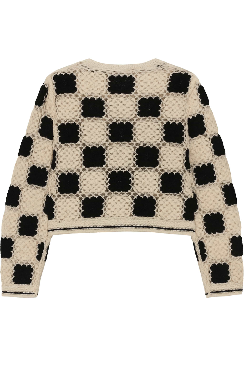 Checkered Crochet Cardigan