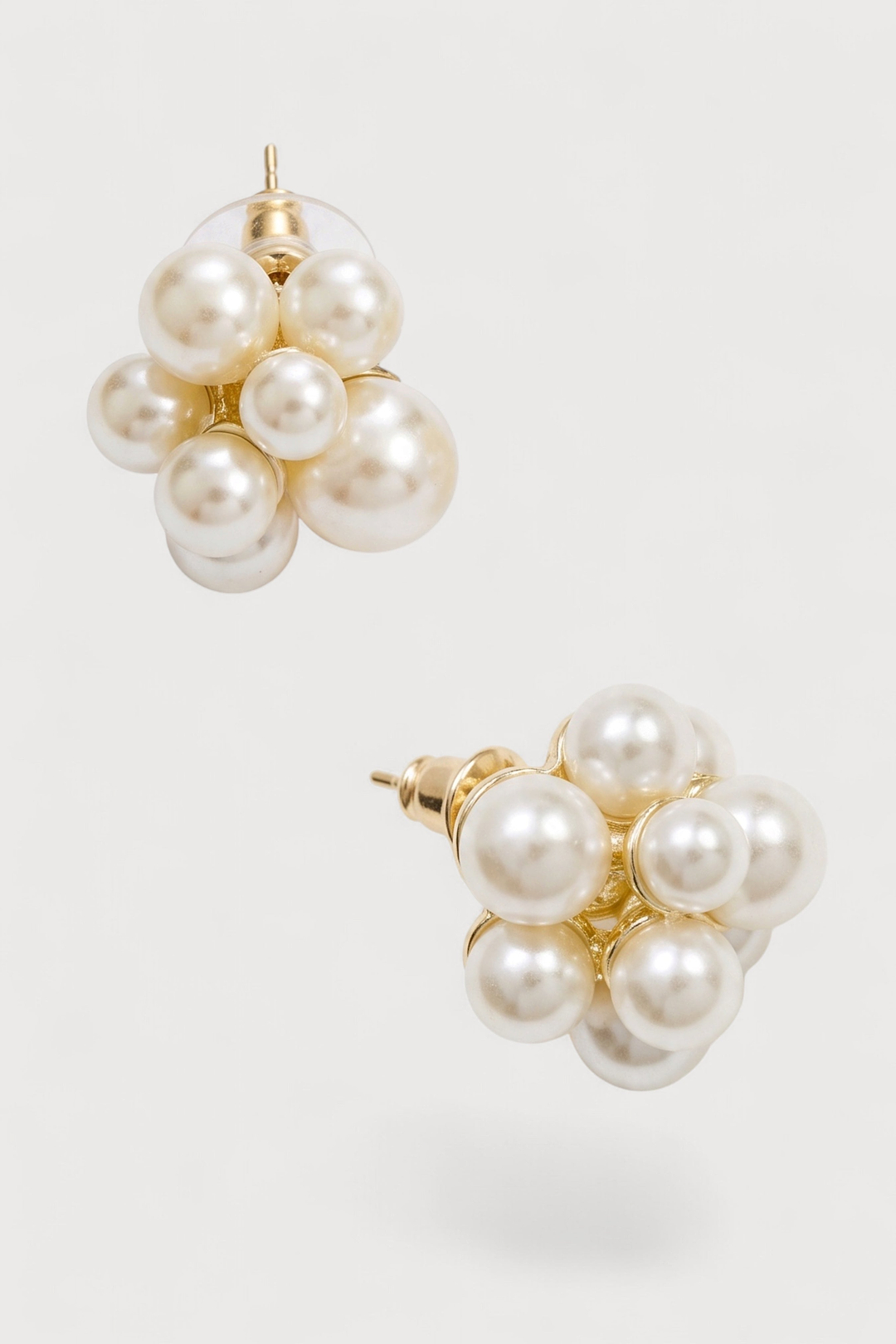 Pearl Cluster Stud Earrings