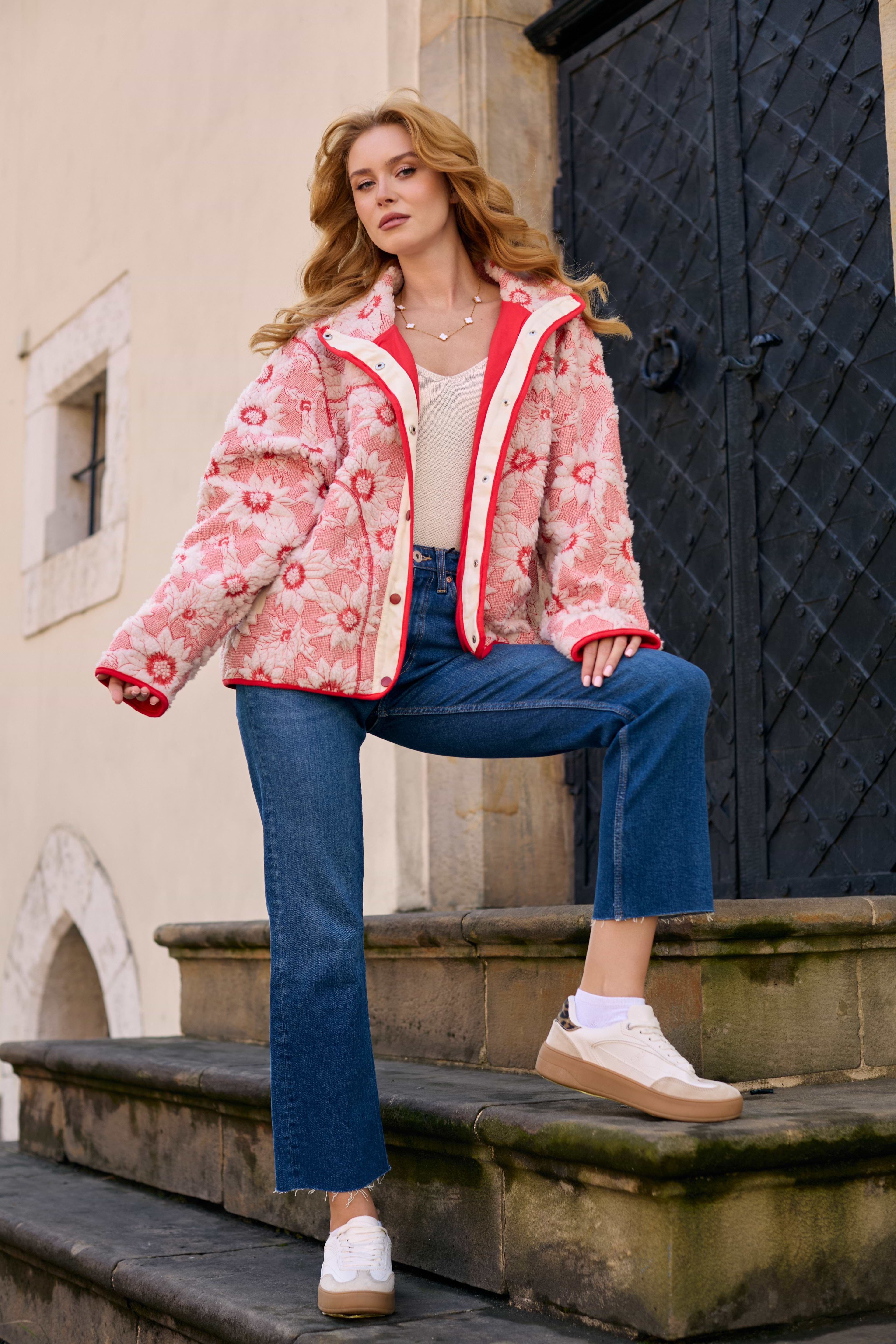Floral Sherpa Jacket | SAACHI