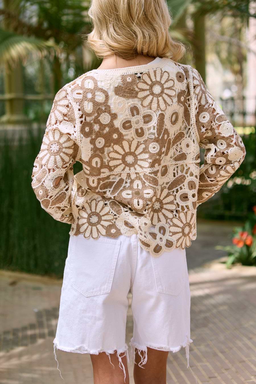 Flower Lace Crochet Jacket | SAACHI