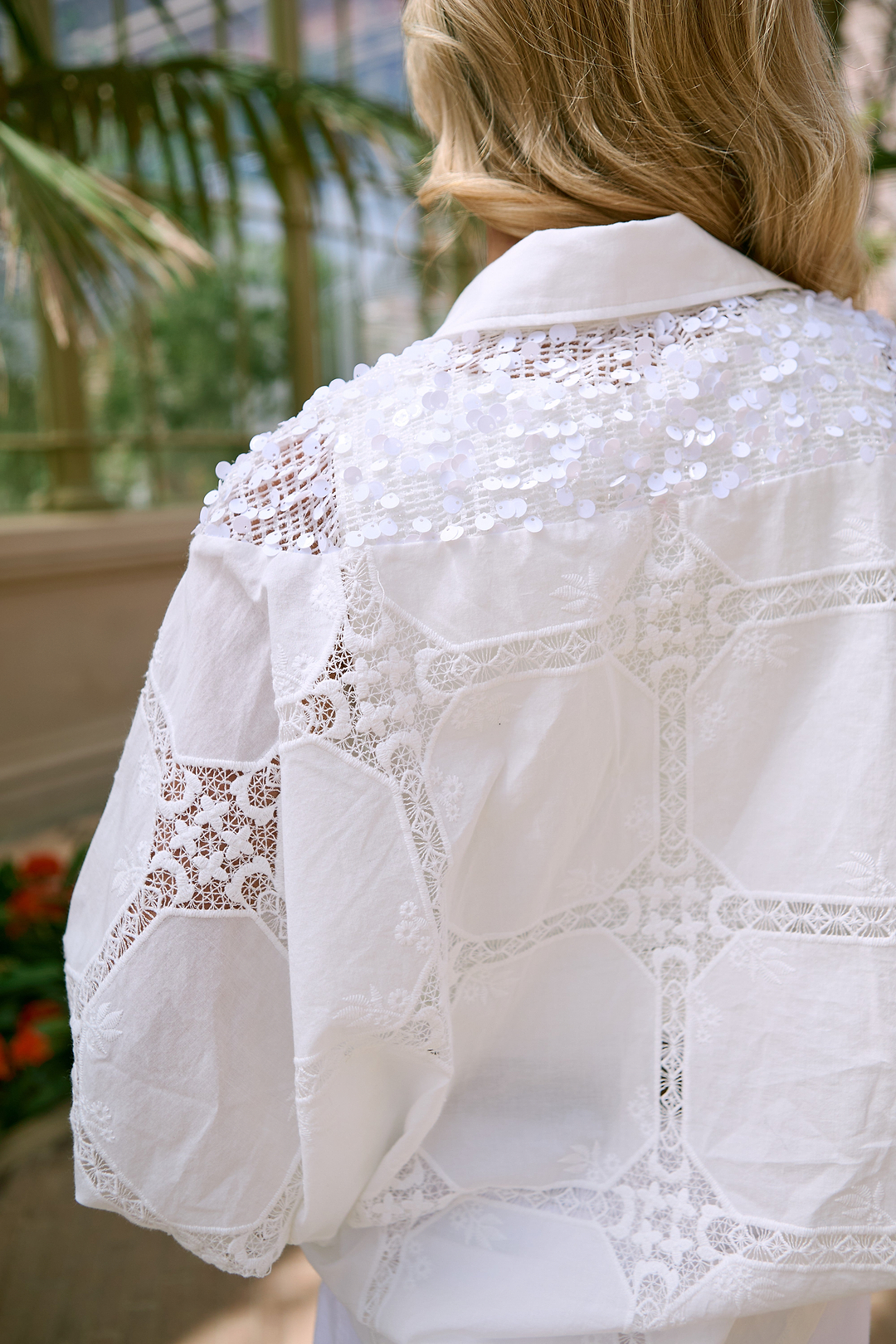 Heirloom Lace Button Up Blouse - White