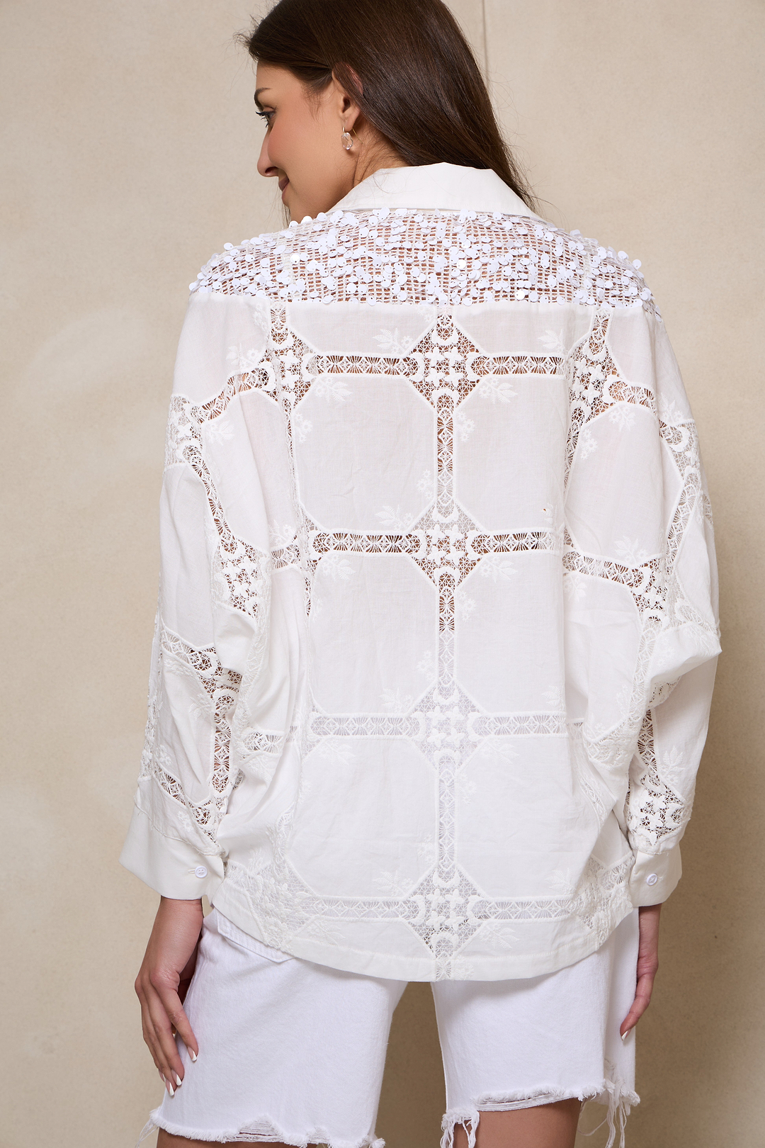 Heirloom Lace Button Up Blouse - White