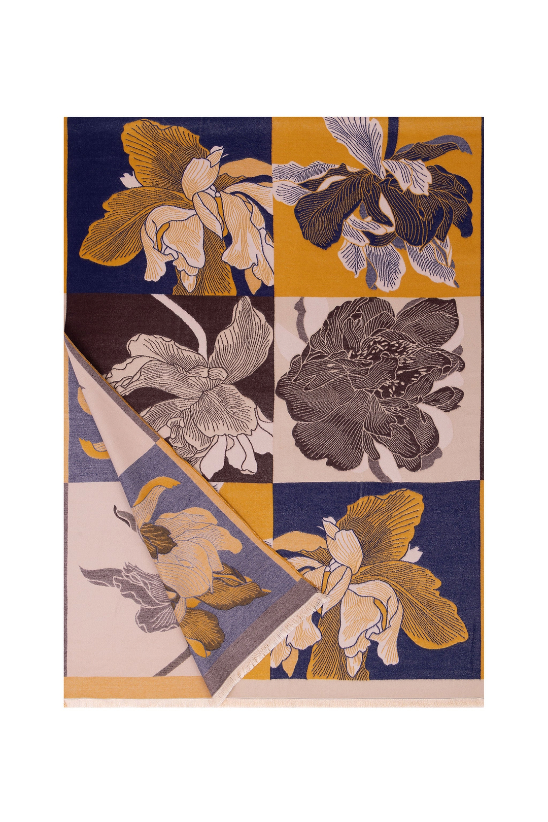 Flower Patch Work Reversible Scarf