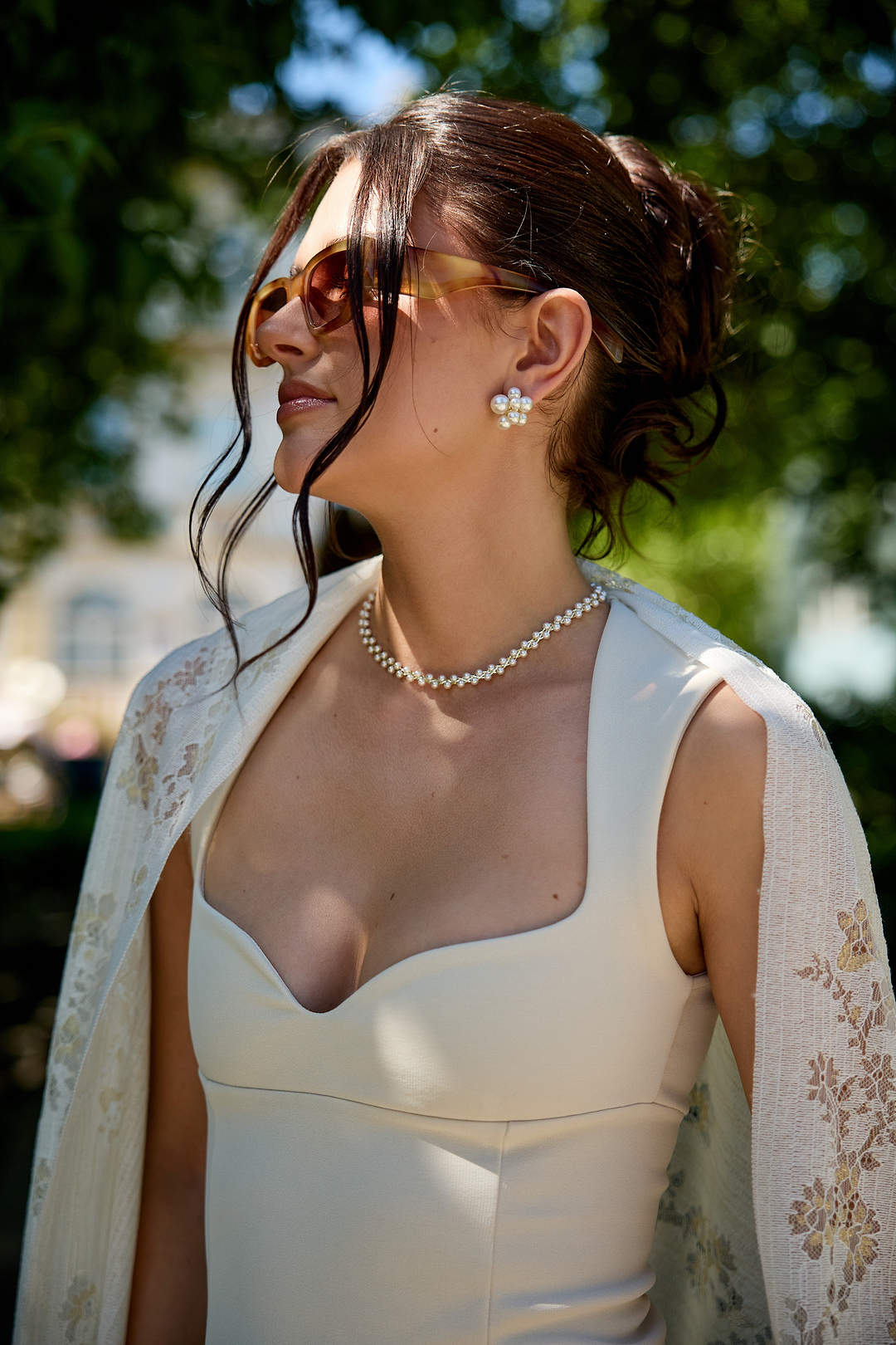 Pearl Cluster Choker Necklace