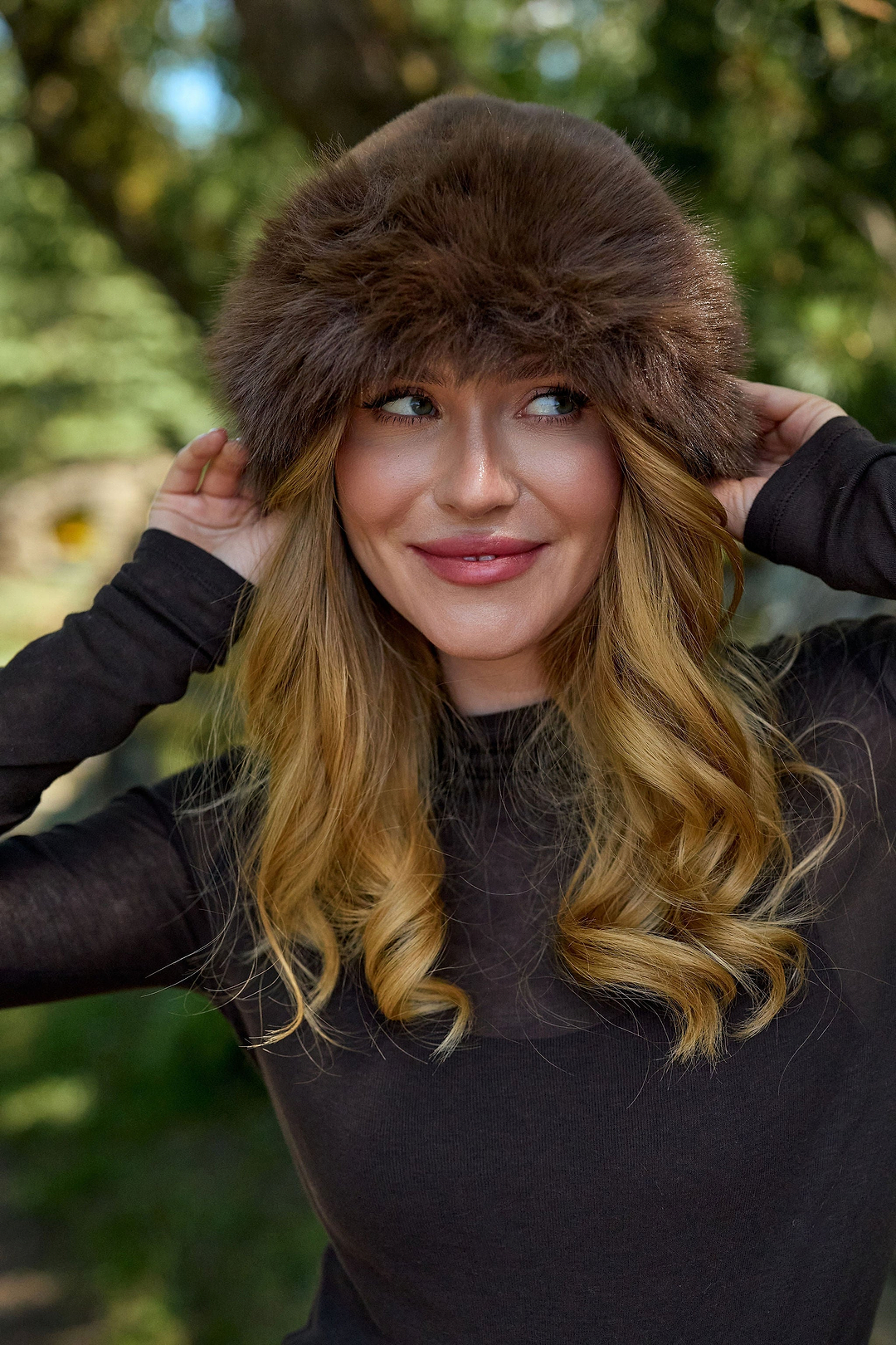 Faux Fur Plush Hat