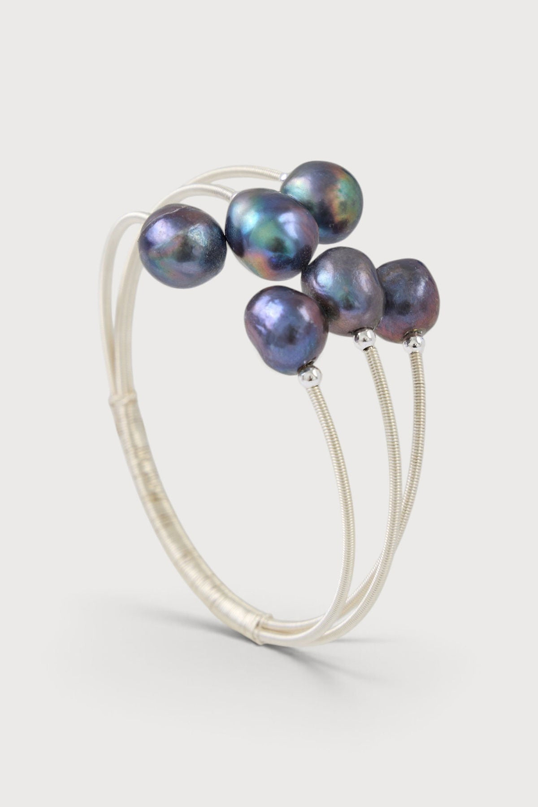 Cluster Beaded Bracelet - Silver