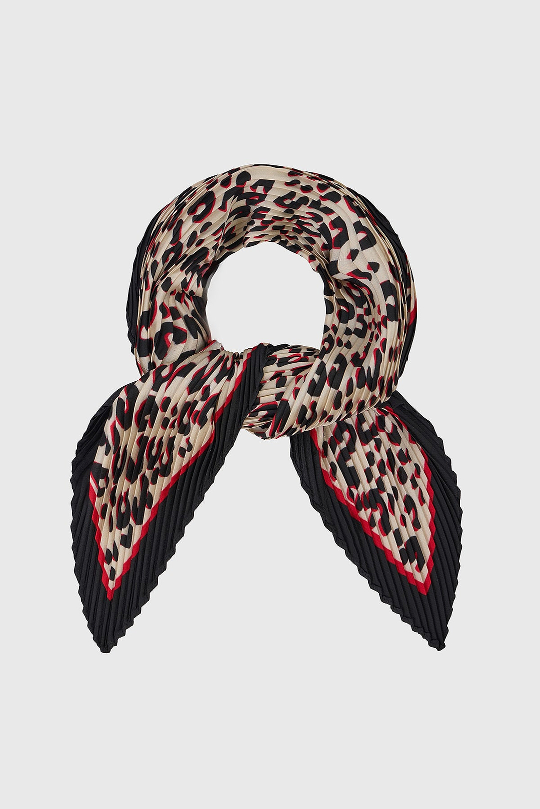 Animal Print Pleated Bandana