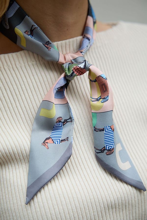 Equestrian Skinny Neck Scarf