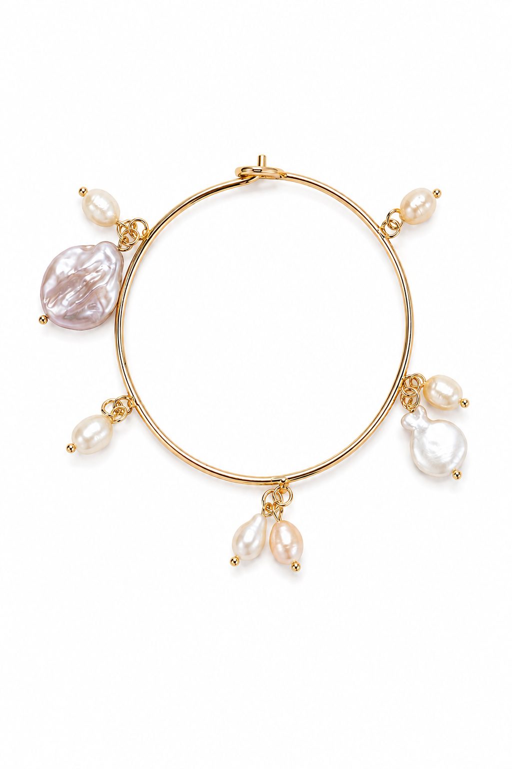 Freshwater Pearl Charm Bracelet - Pearl