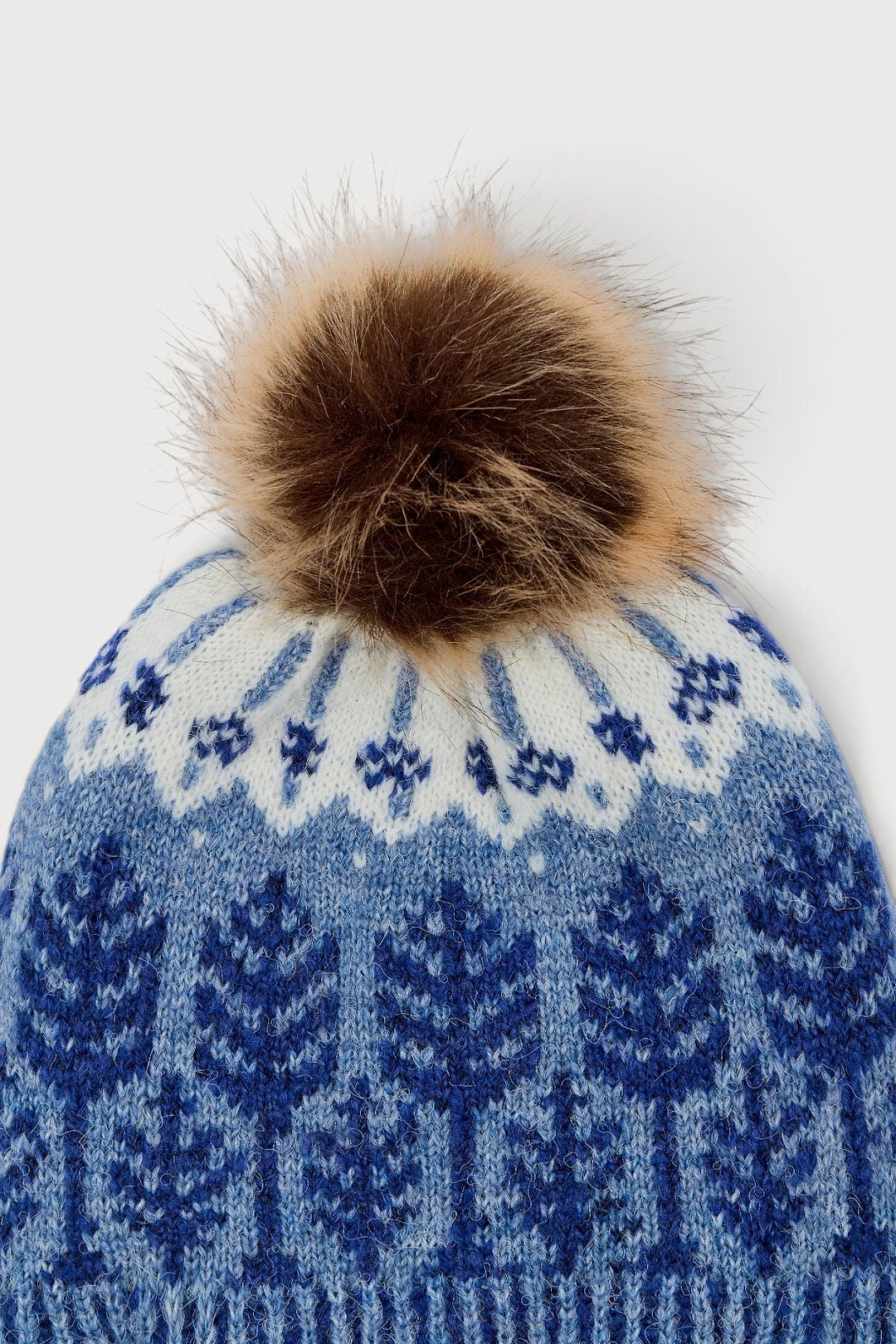 Fair Isle Forest Snow Hat - Blue