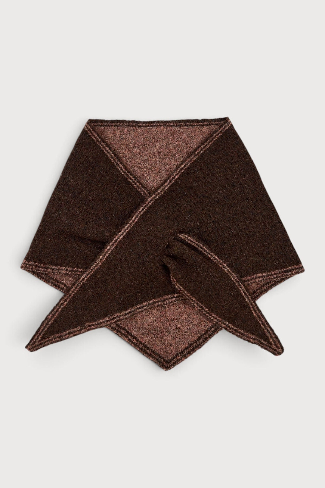 Triangle Pull-Through Scarf - Brown