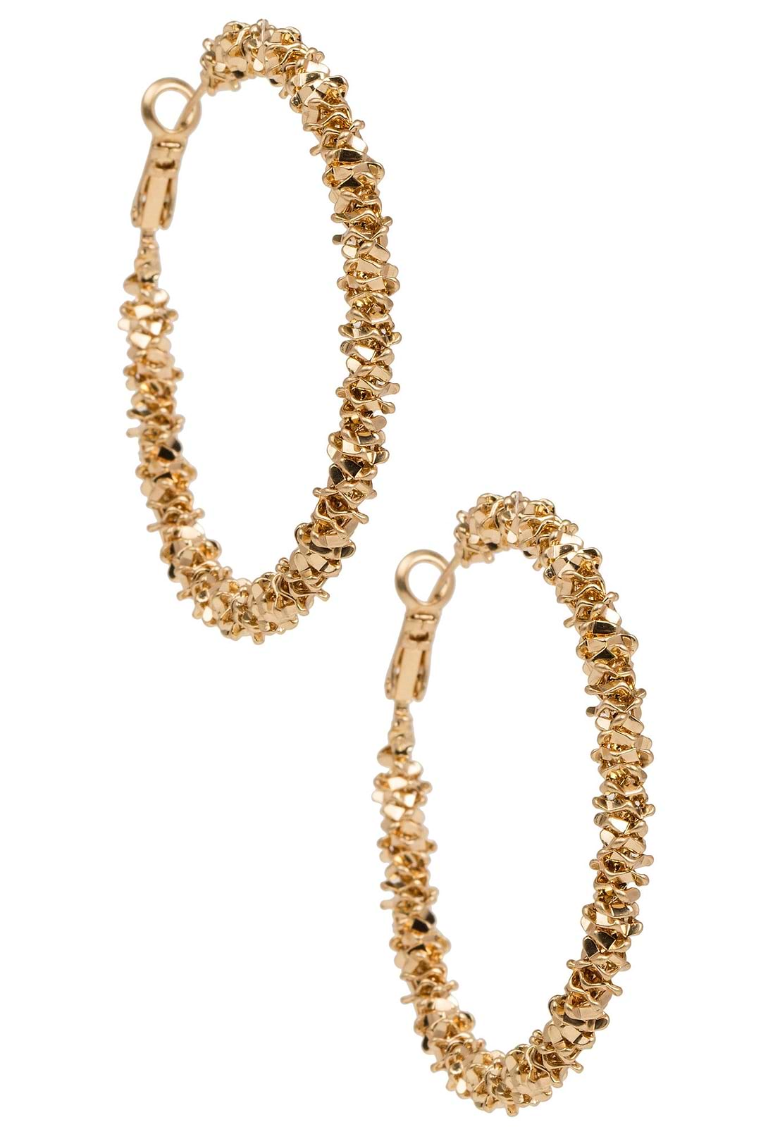 Gold Textured Hoop Earrings