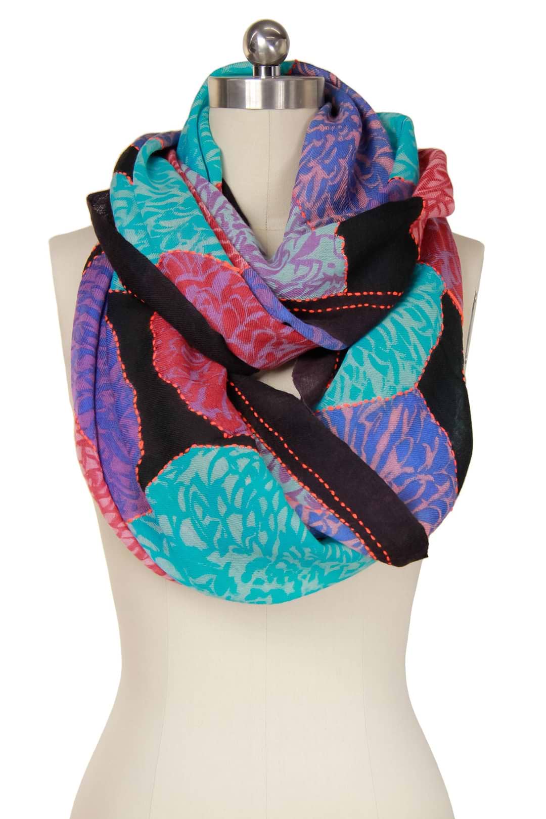 Morado Floral Infinty Scarf - Dark Multi