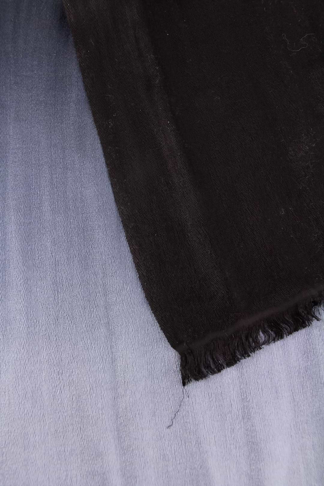 Cashmere Silk Scarf Ombre - Black