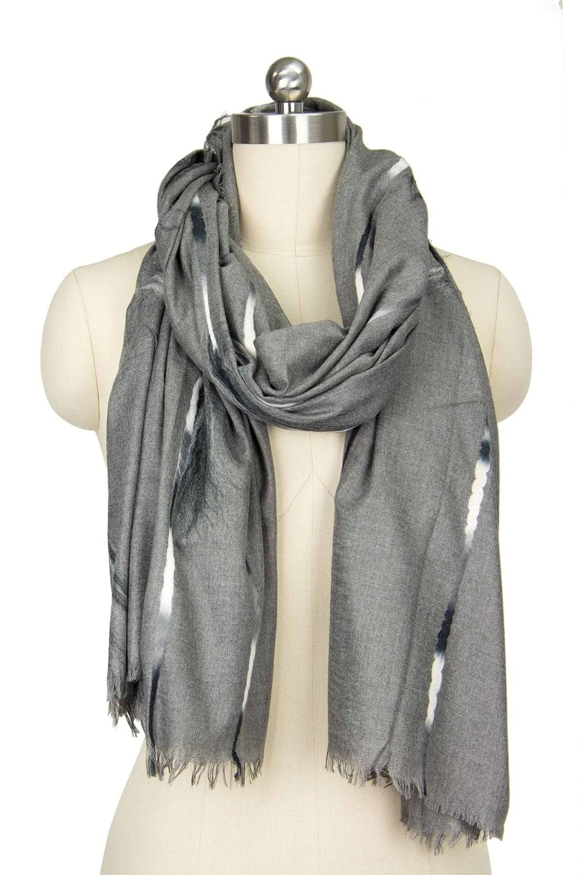 Lahar Metallic Line Scarf - Grey