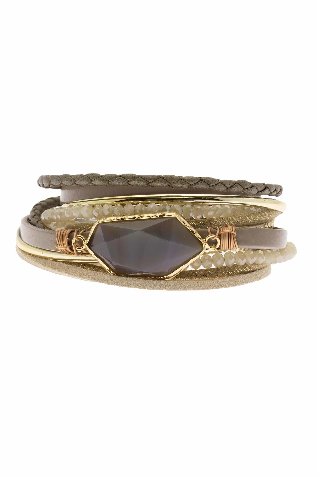 Endless Dream Double Wrap Bracelet - Dim Gray